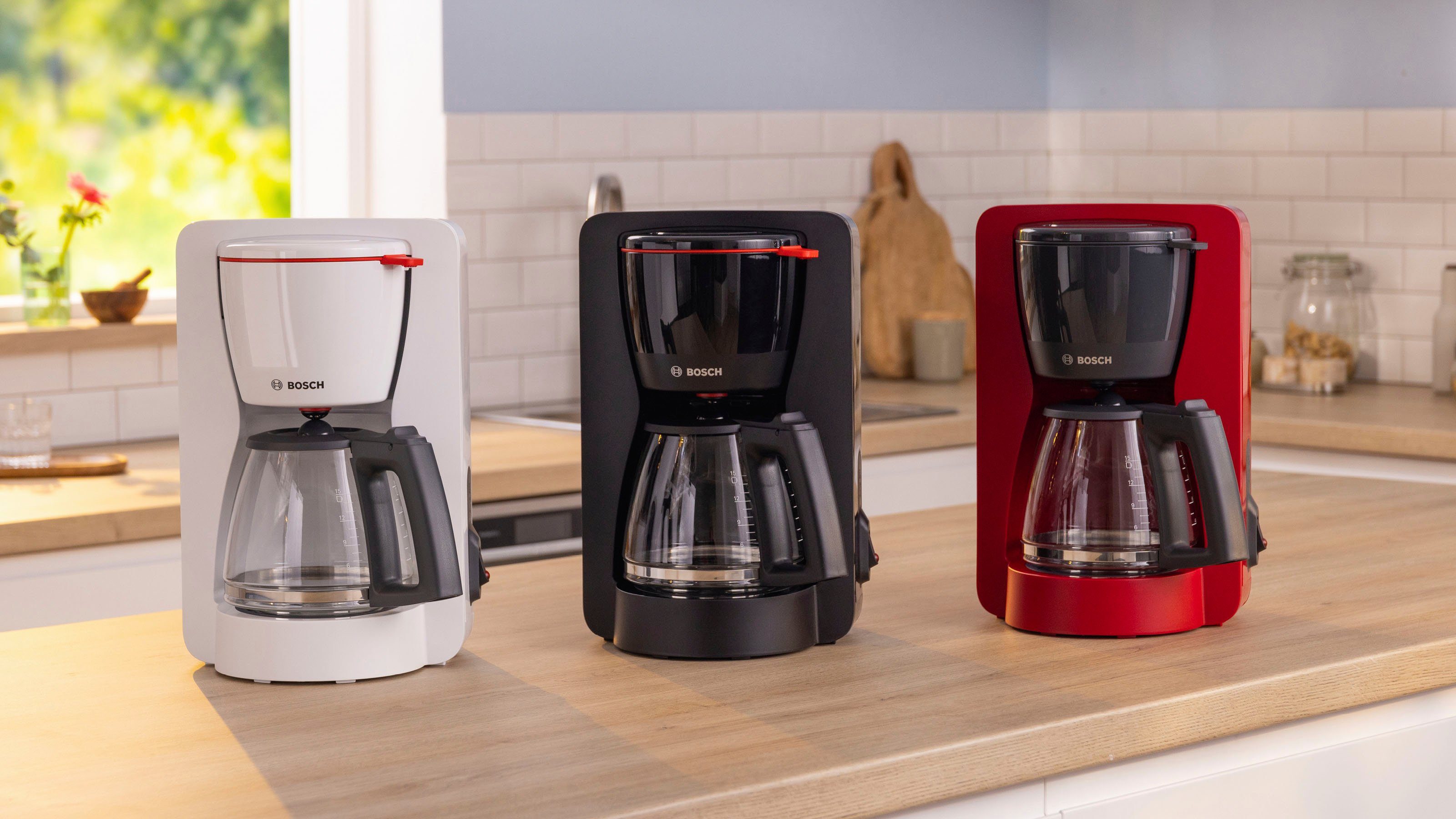 BOSCH Filterkoffieapparaat MyMoment TKA2M113, 1,25 l, voor 10-15 kopjes, glazen kan, 40 min. warmhoudfunctie, 1200 w