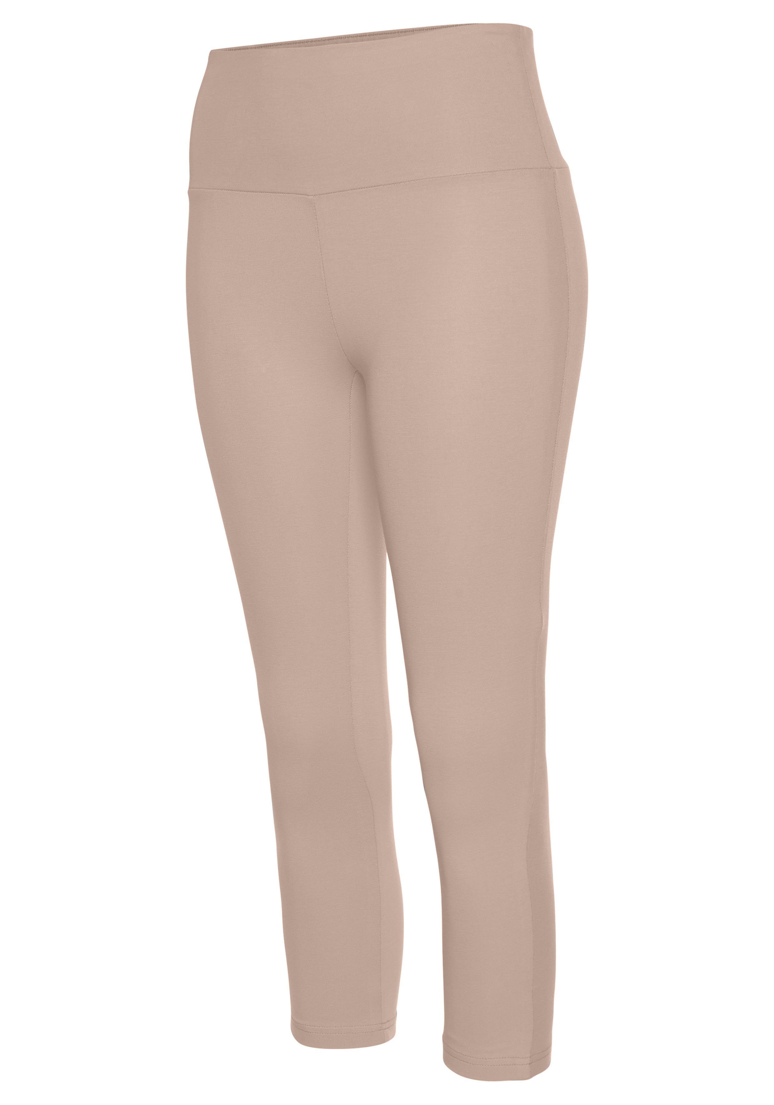 Lascana Caprilegging met brede zachte boord, loungewear