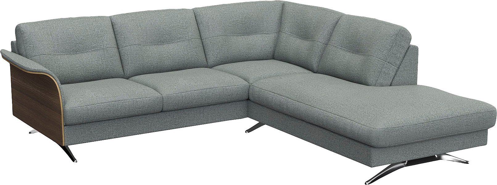 FLEXLUX Hoekbank Glow, super comfortabel door hoogwaardige zitconstructie met binnenvering, L-vorm