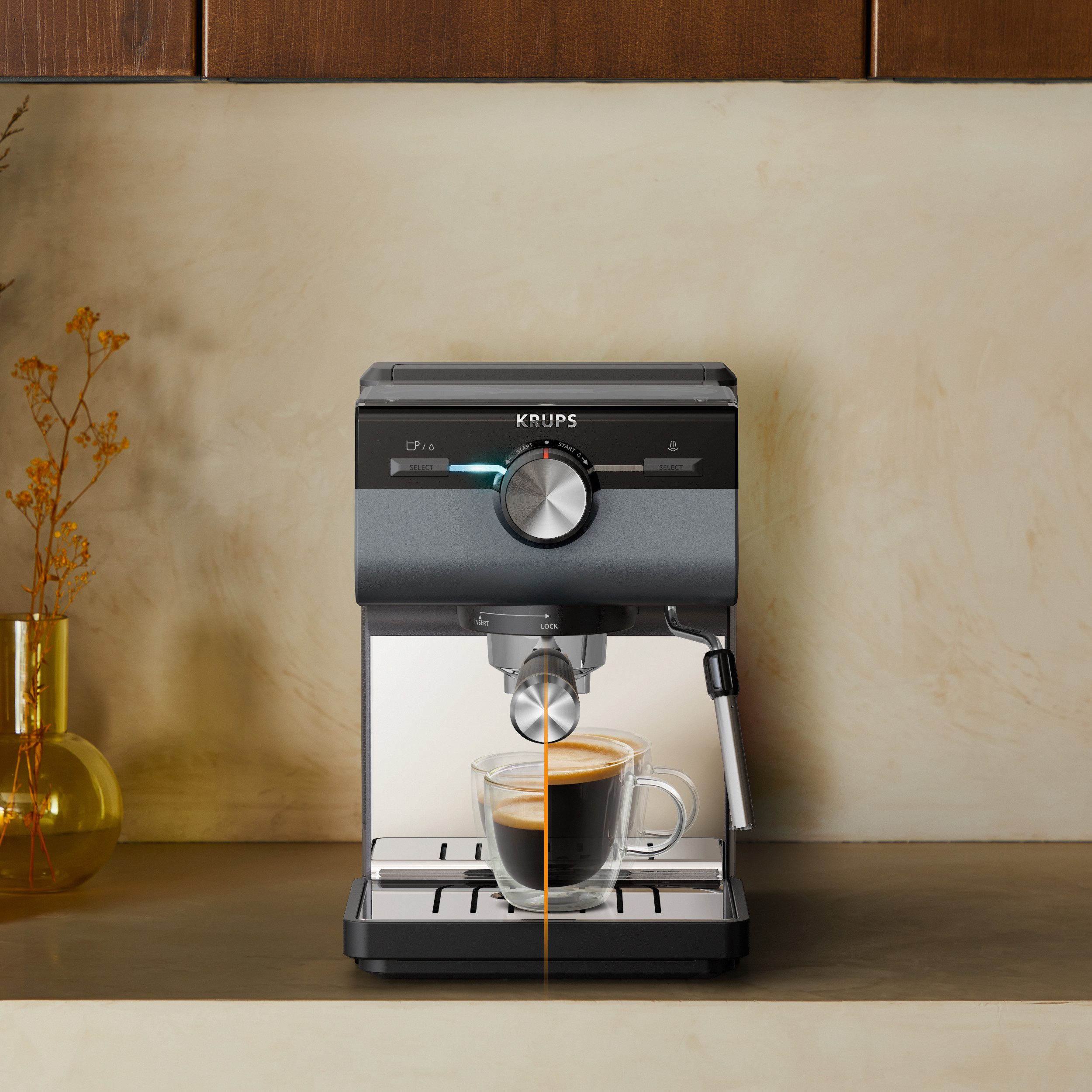 Krups Espressomachine XP384G Authentic+, Siebträger