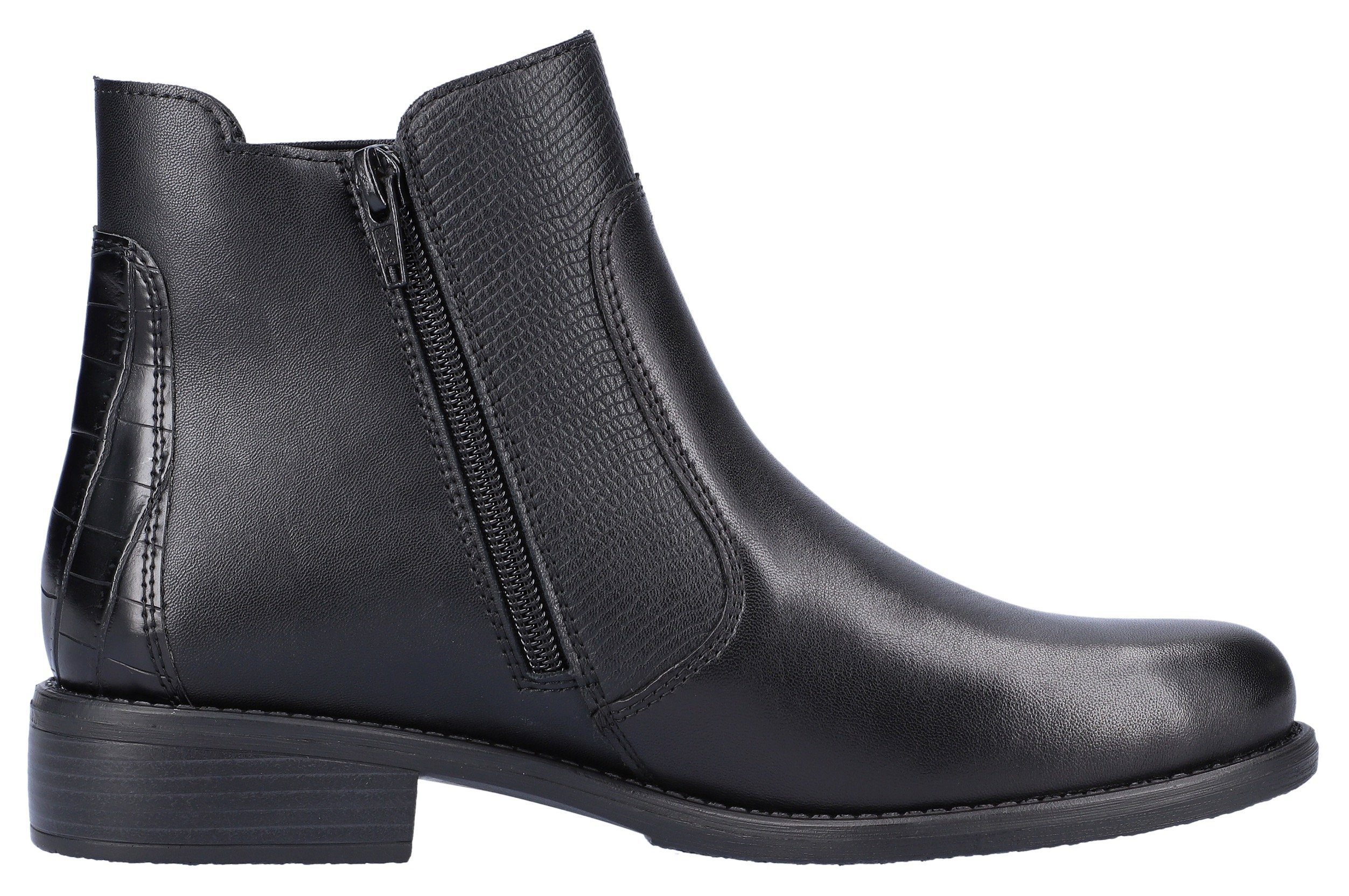 Remonte Chelsea-boots blokhak, laarsjes, business schoen, accenten in reptiel-look