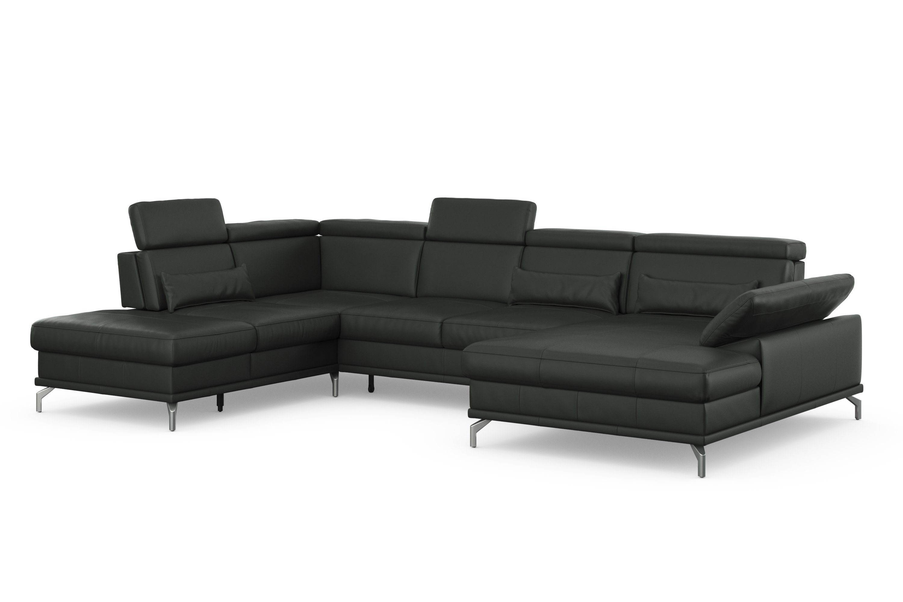 sit&more Zithoek Cabrio U-vorm, met zitdiepteverstelling, arm- en hoofdsteunverstelling