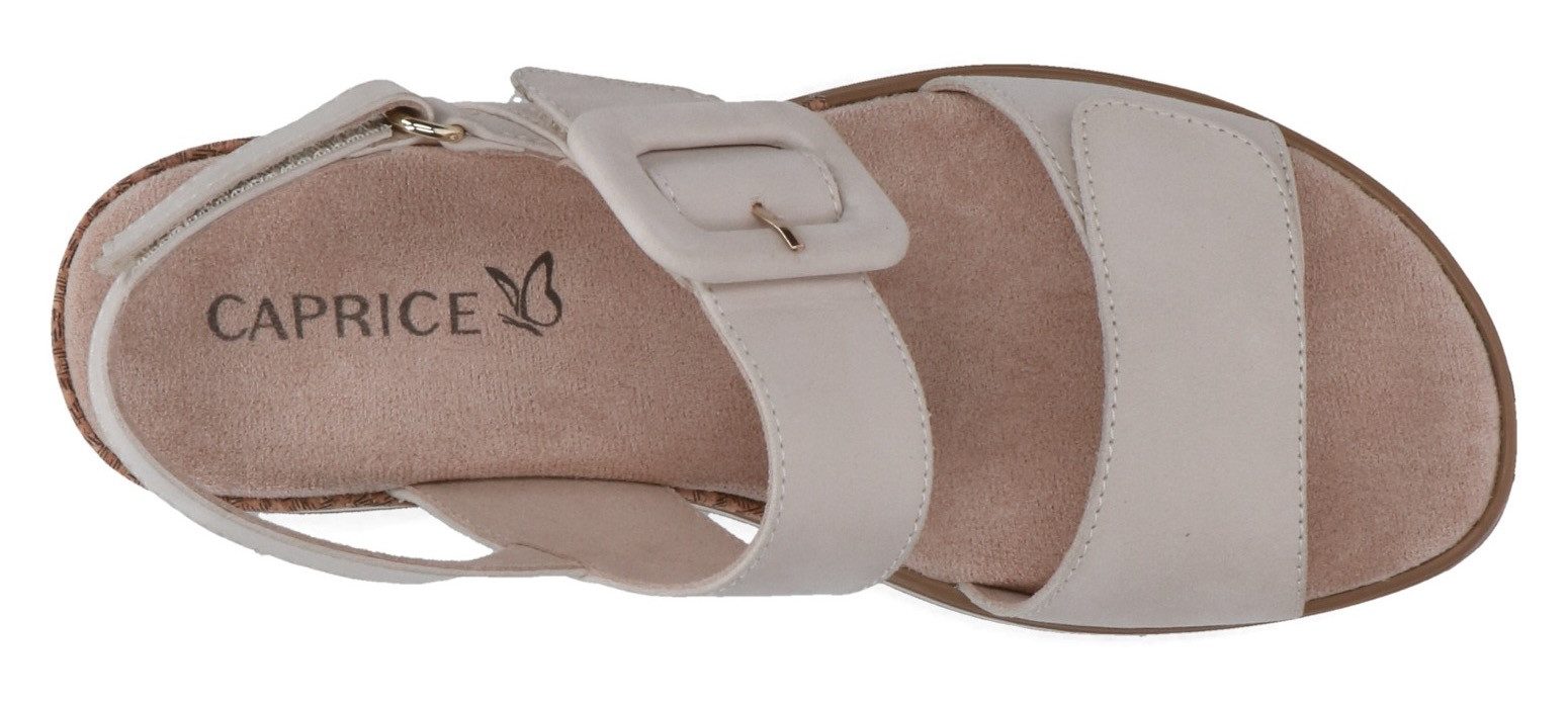 Caprice Sleehaksandaaltjes , zomerschoen, riem-sandaal in comfortabele breedte