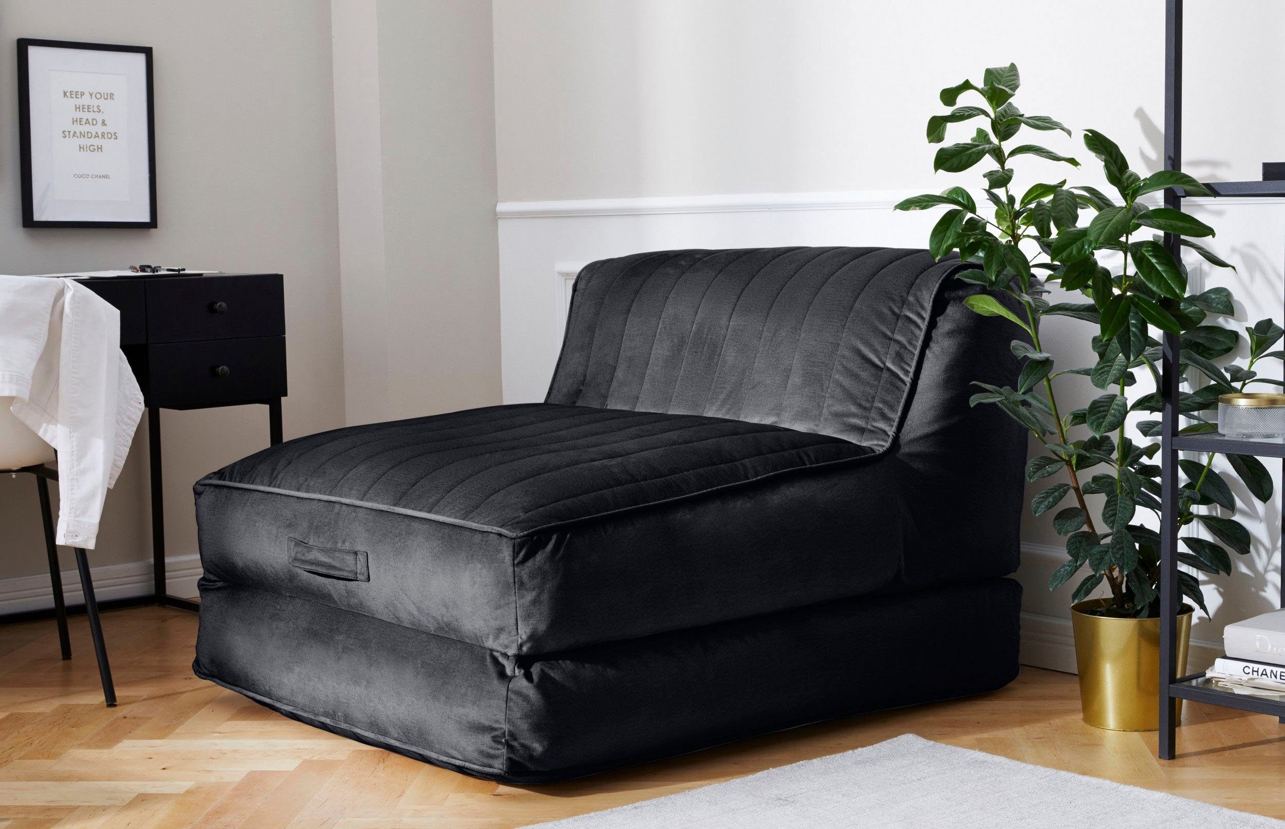Leonique Relaxfauteuil POLLY Loungestoel met slaapfunctie, perfect als logeerbed, divan