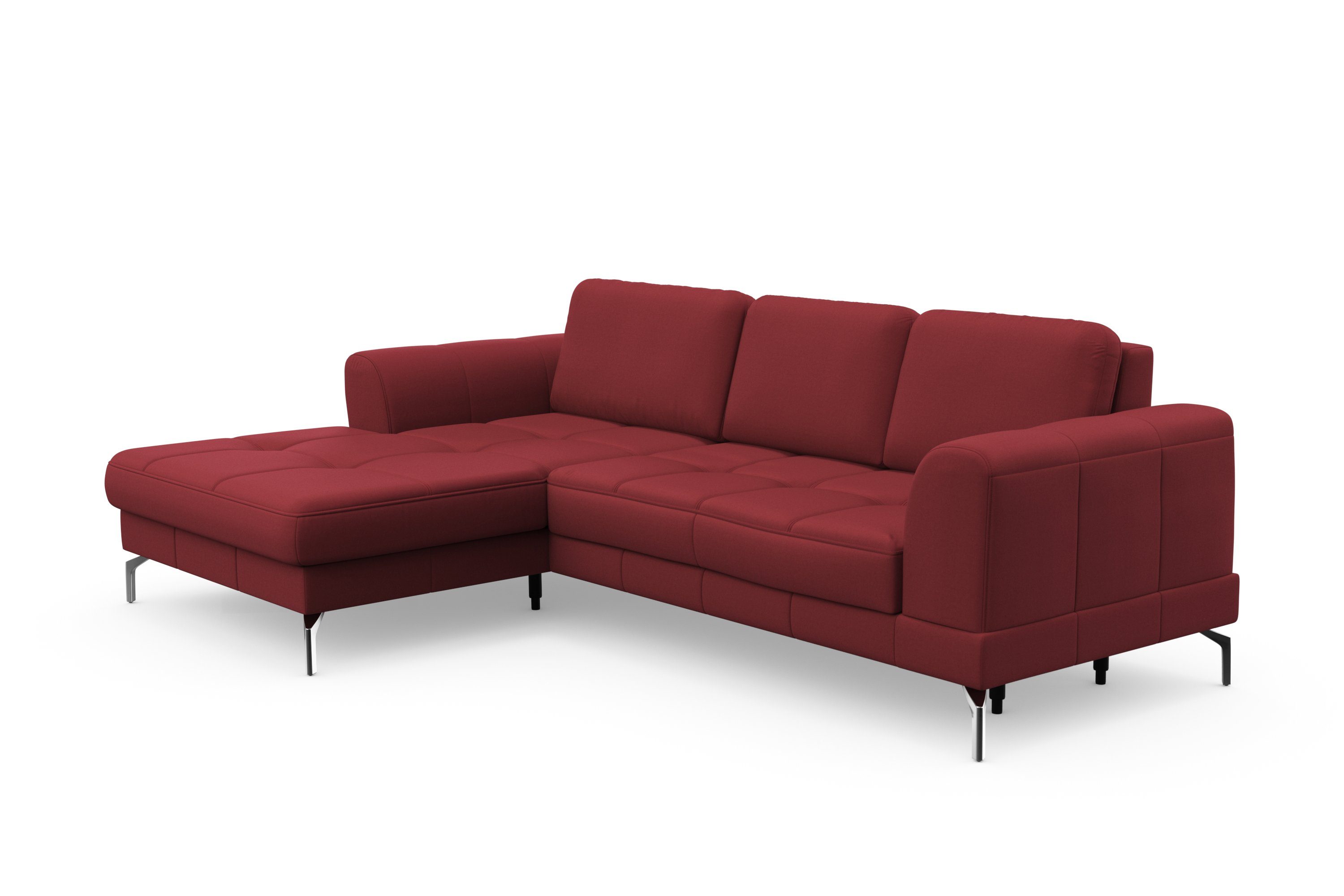 sit&more Hoekbank Bendigo L-vorm inclusief zitdiepteverstelling, bodemvrijheid 15 cm, 2 pootkleuren