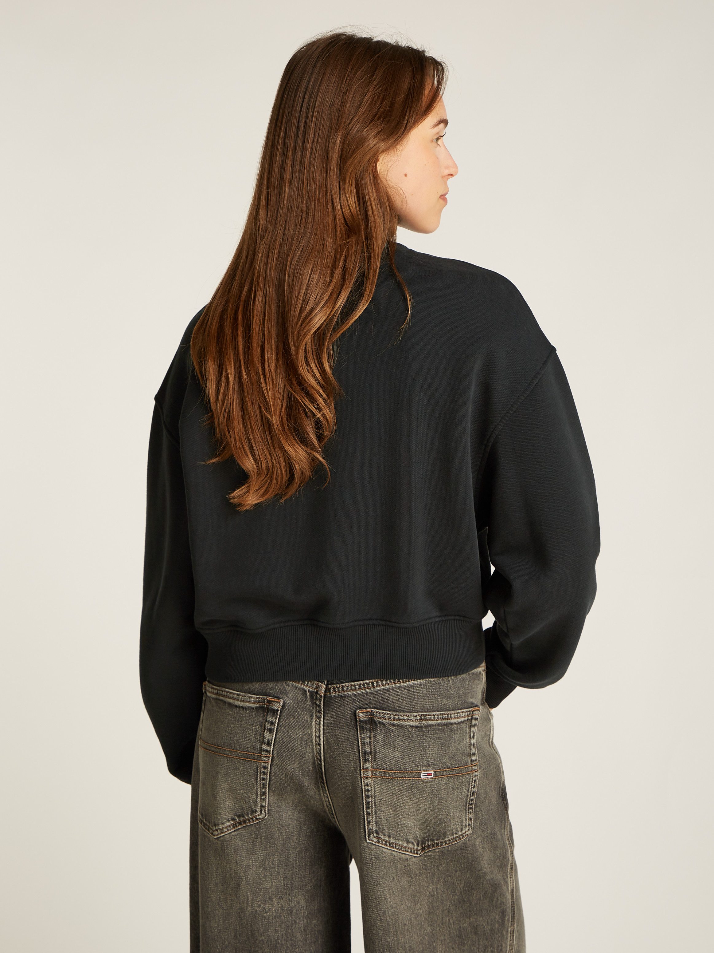 TOMMY JEANS Sweatshirt TJW BXY CRP BADGE 1/4ZIP