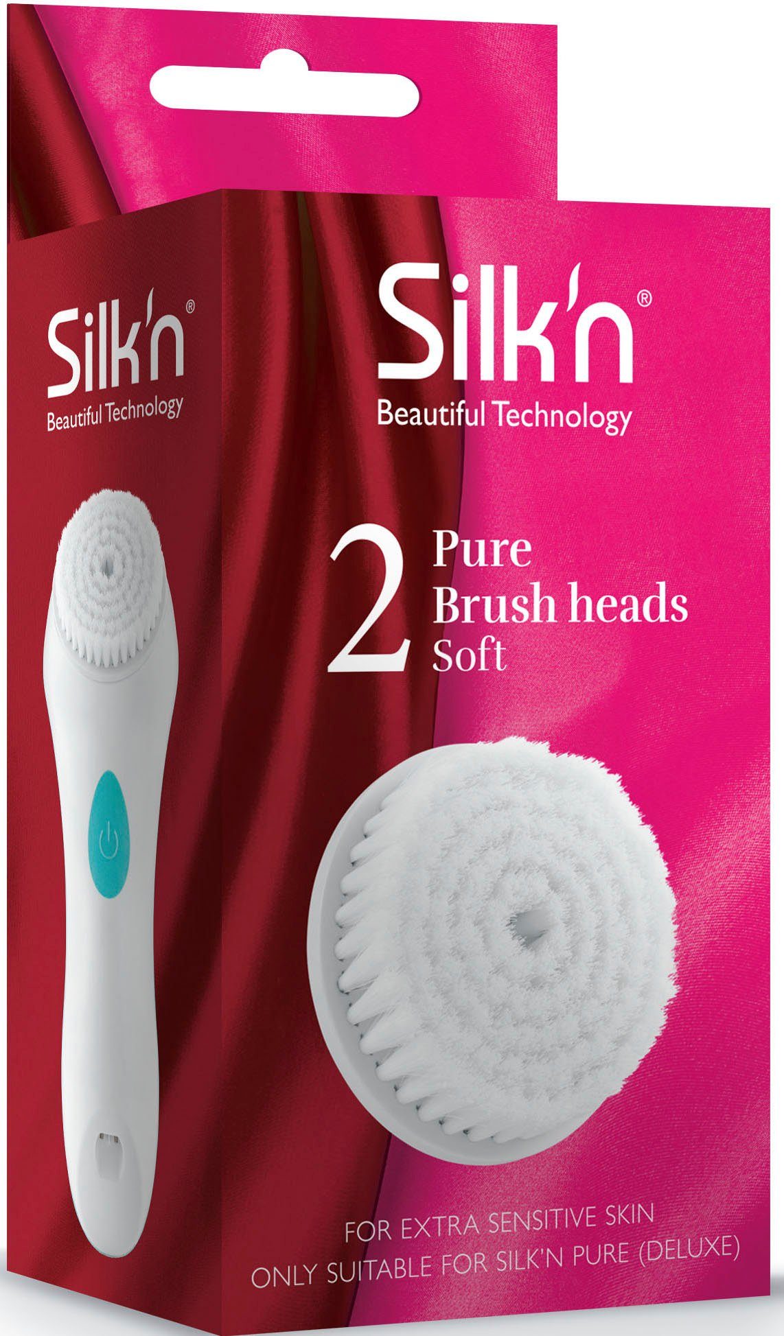 Silk'n Gezichtsborstelopzet Soft voor silk`n pure en pure deluxe (set, 2-delig)