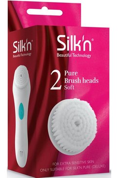 silk'n gezichtsborstelopzet soft voor silk`n pure en pure deluxe (set, 2-delig) wit