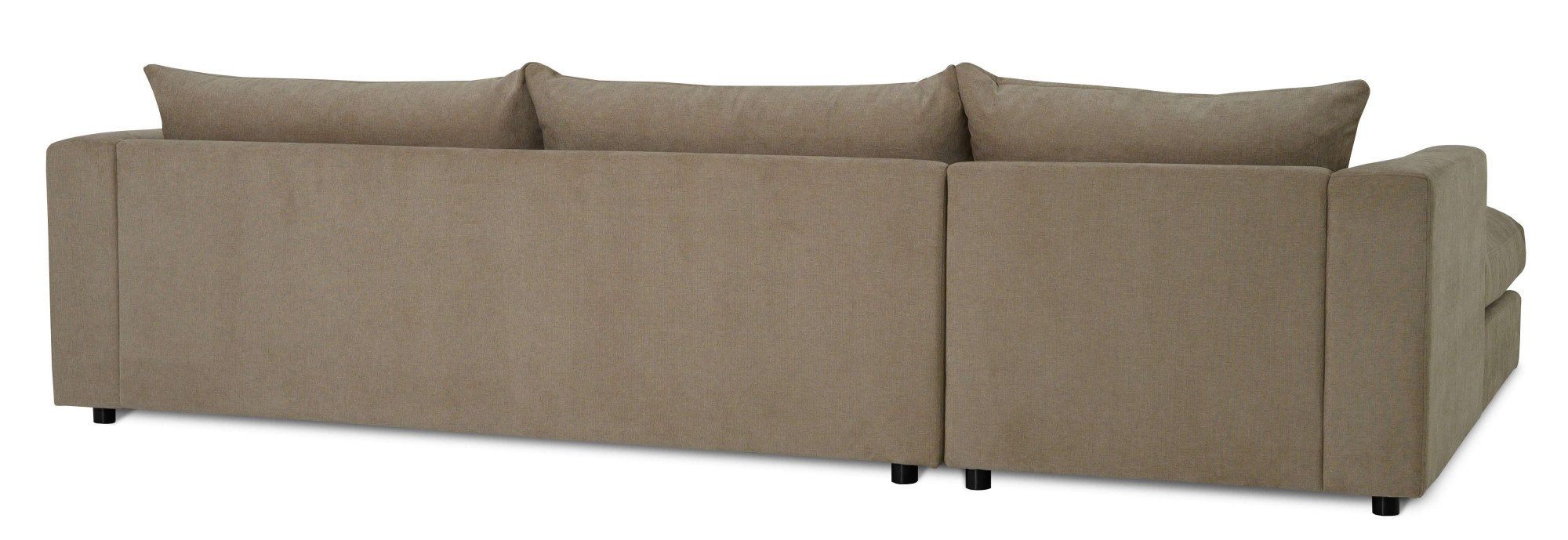 LeGer Home by Lena Gercke Hoekbank Avelina Breedte 297 cm, in cord- en chenille-stof, rugkussen met veren (2-delig)