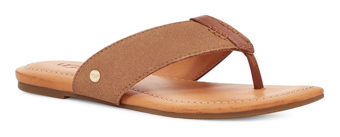 UGG Teenslippers W CAREY FLIP zomerschoen, slippers met zachte tussenstuk voor de tenen