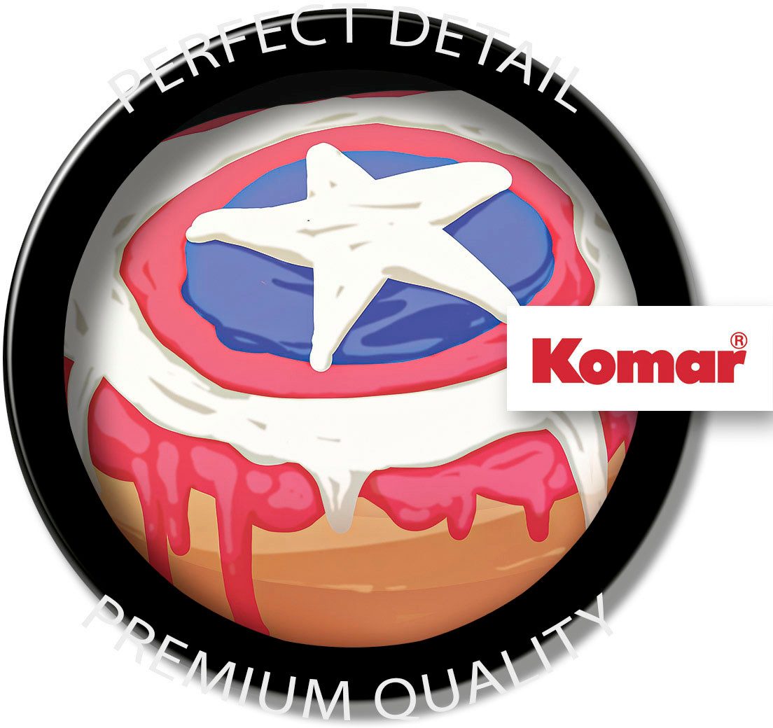 Komar Artprint op linnen Donut give up - Afmeting 30 x 30 cm Canvasdoek met echt houten frame, kinderkamer (1 stuk)