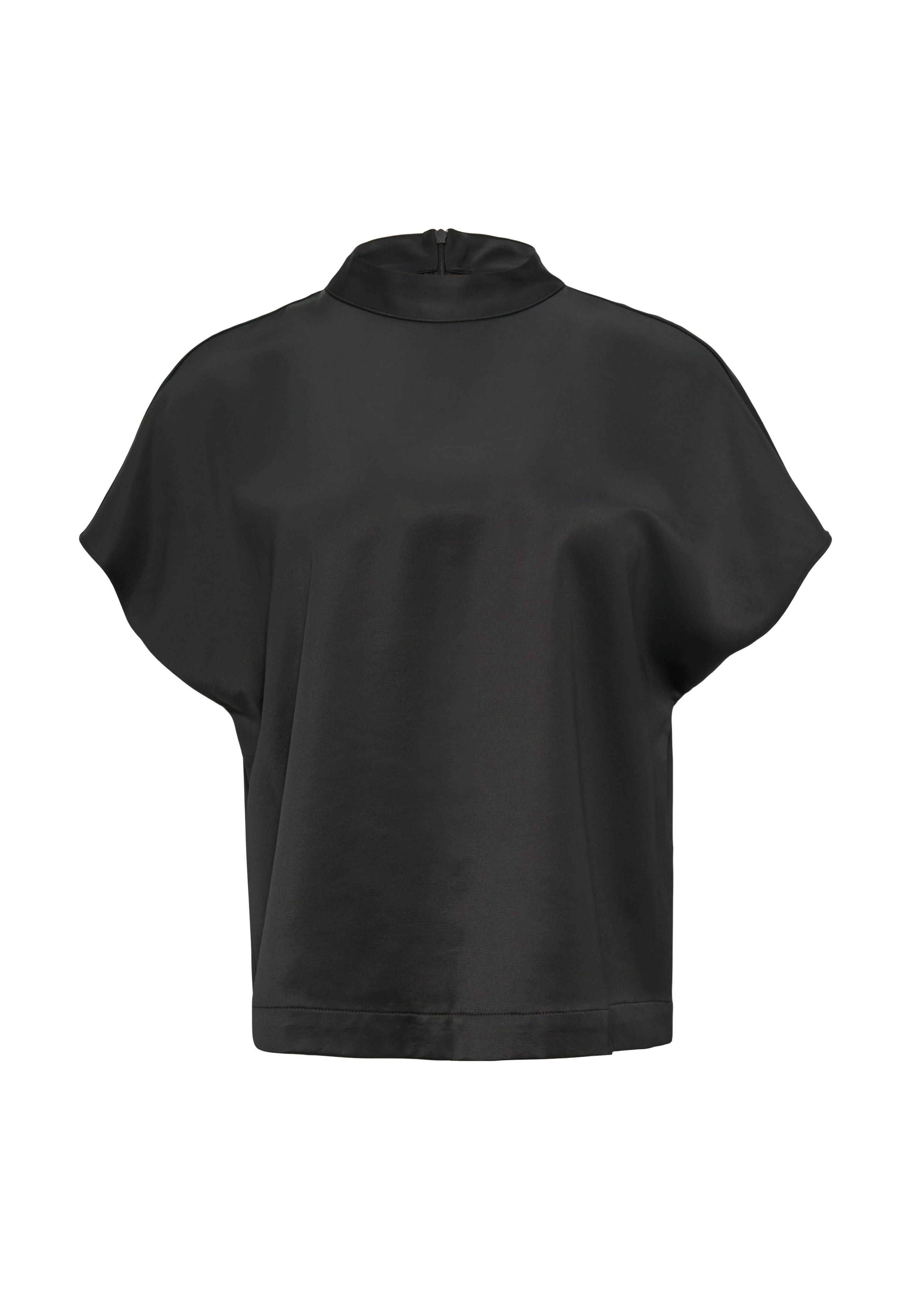 s.Oliver BLACK LABEL Satijnen blouse met korte mouwen