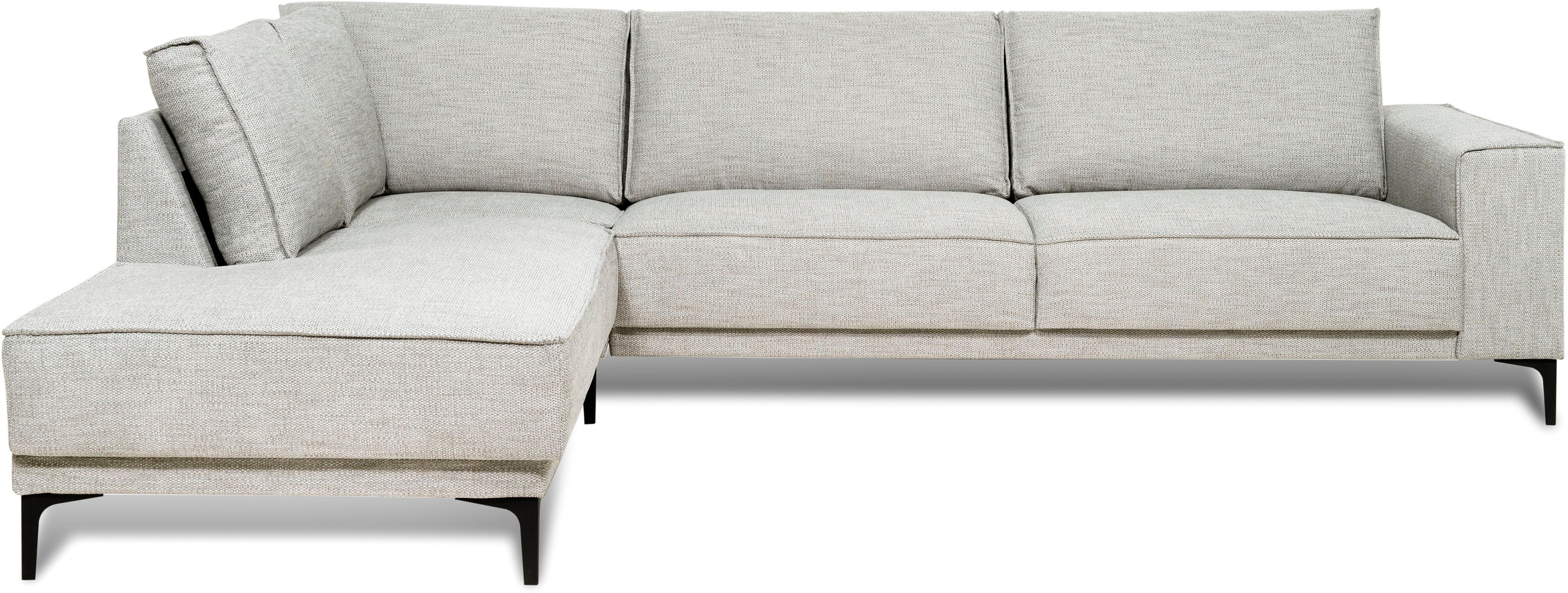 Places of Style Hoekbank Oland, structuur, platweefsel, luxe microvezel, bouclé