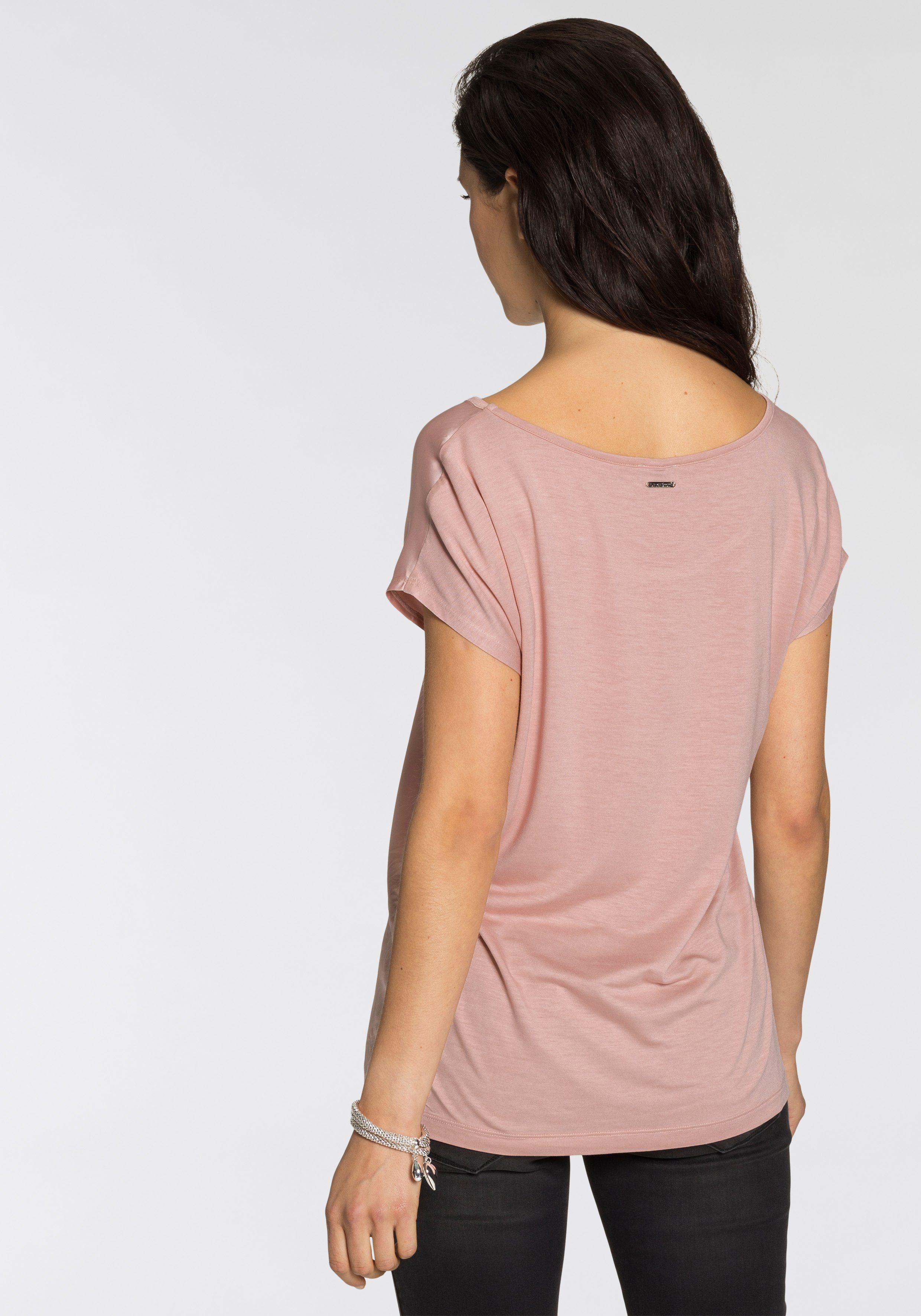 Laura Scott Shirtblouse van satijn en jersey