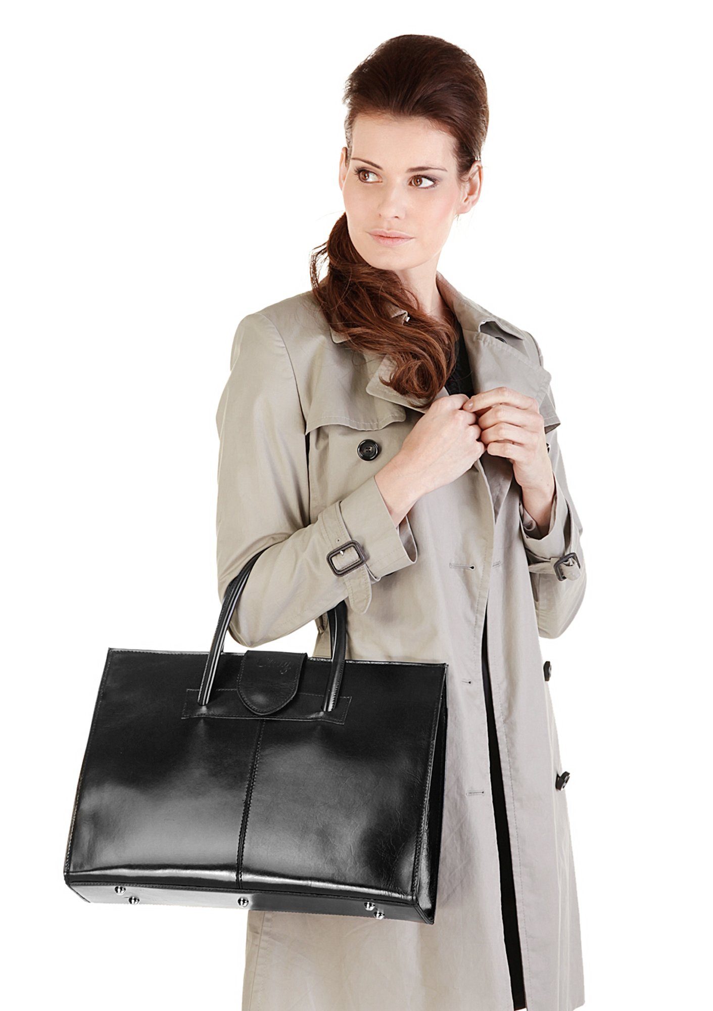 Cluty Tas echt leer, made in italy