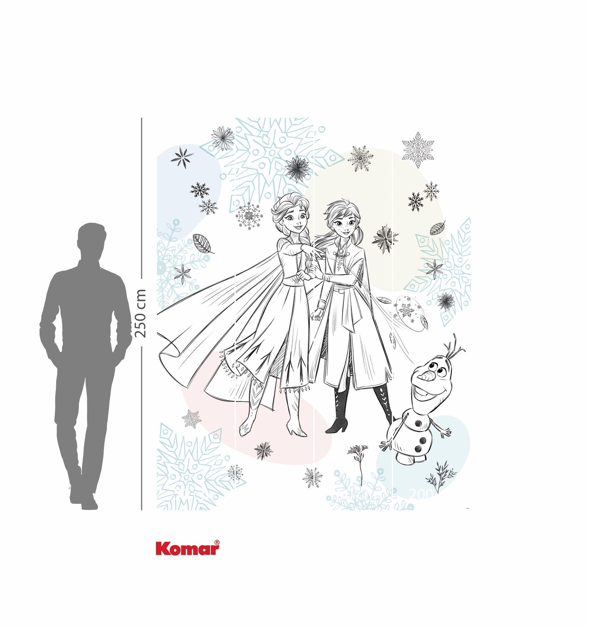 Komar Kinderbehang Disney Frozen Sketch Sisters (1 stuk)