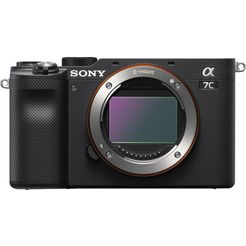 sony full-frame digitale camera ilce-7cb - alpha 7c e-mount 4k video, 7,5 cm (3 inch) touchscreen, realtime-af, 5-assige beeldstabilisatie, nfc, bluetooth, alleen behuizing zwart