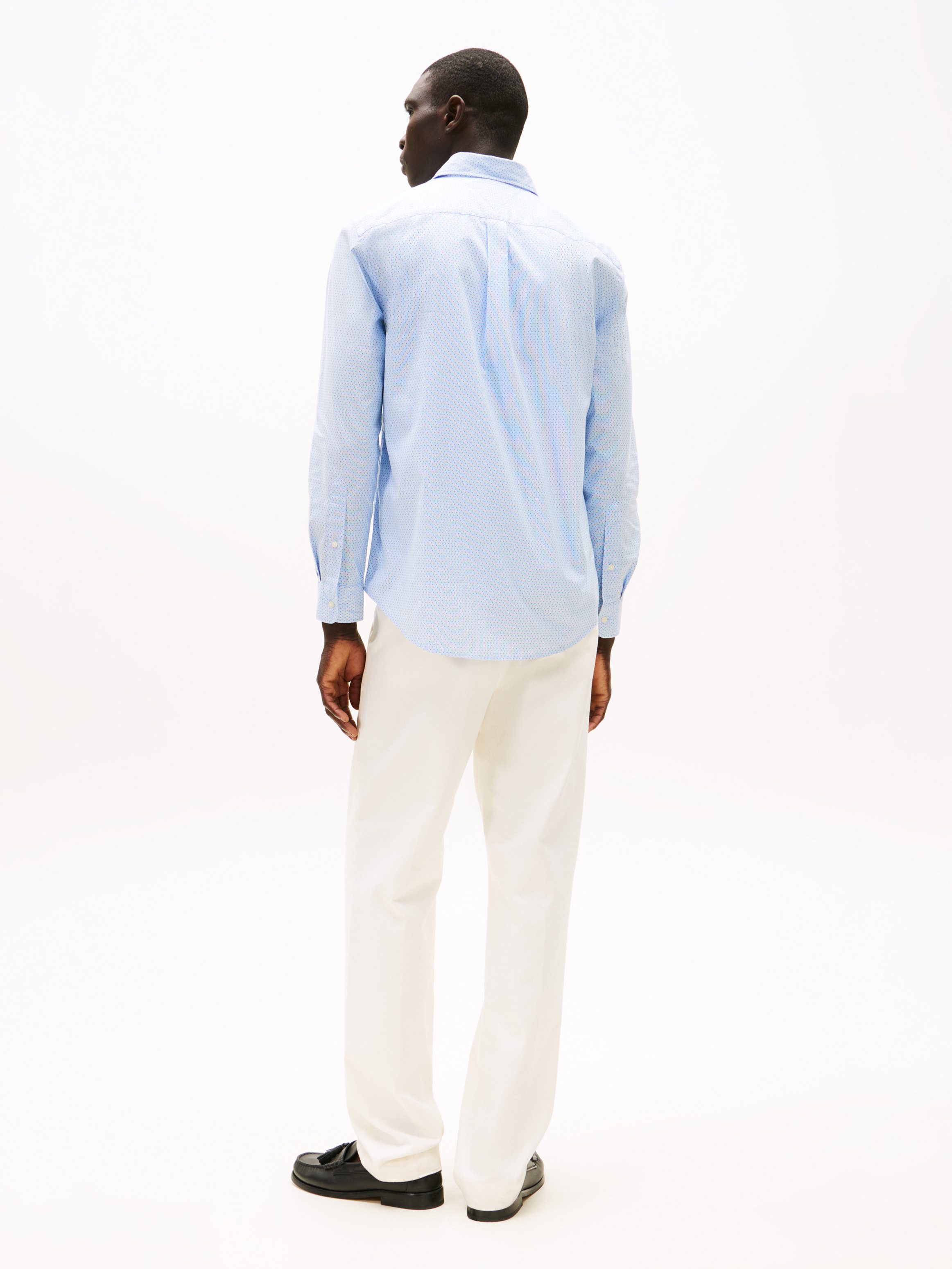 Tommy Hilfiger Overhemd met lange mouwen FLEX POPLIN MINI PRINT RF SHIRT
