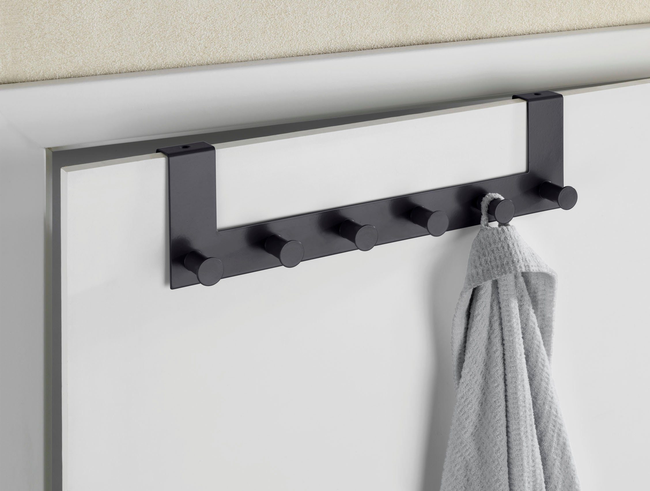 WENKO Kapstok Deurgarderobe Celano met 6 haken, voor deurprofielen tot 2 cm