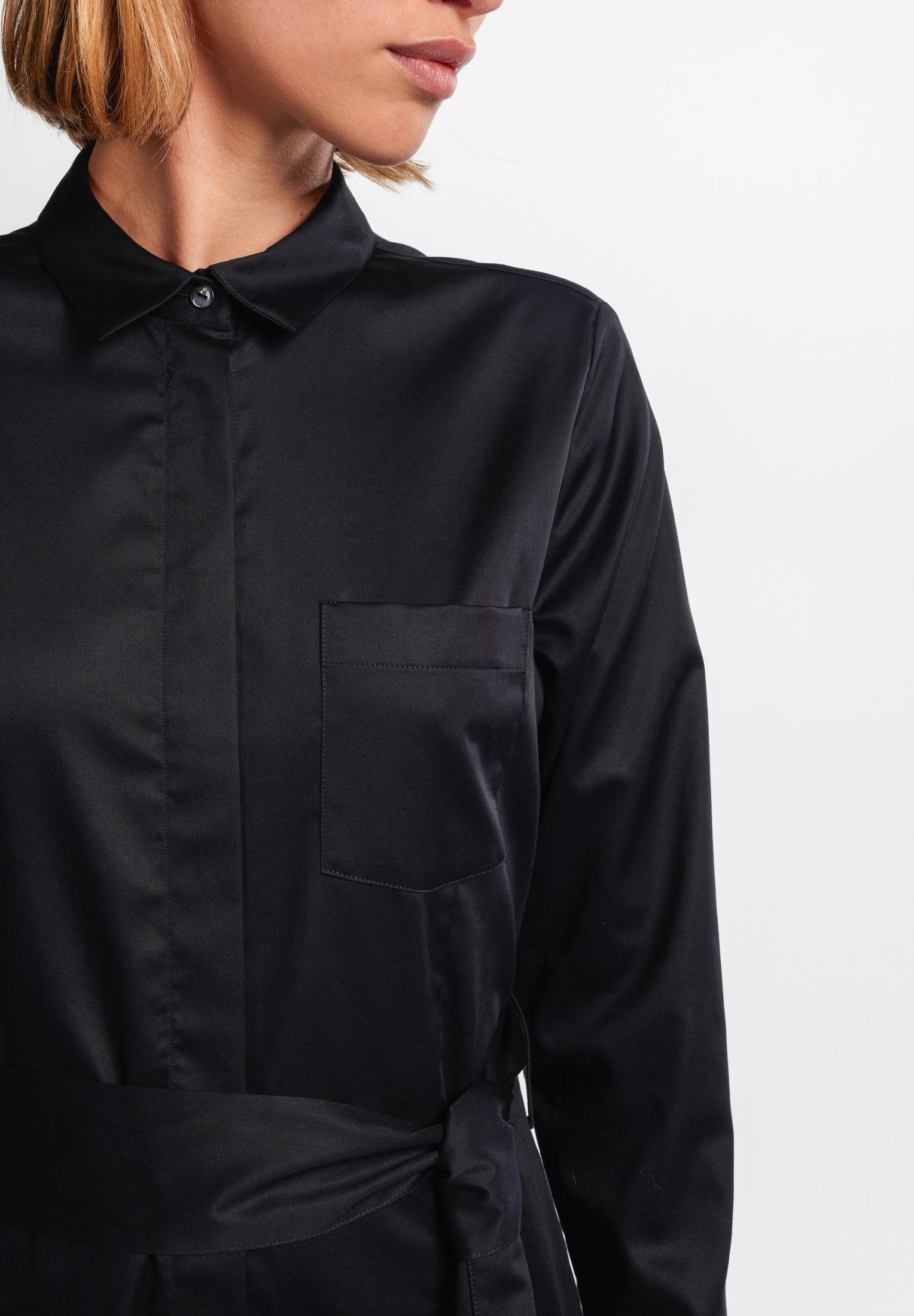 Eterna Jurk met overhemdkraag Regular fit