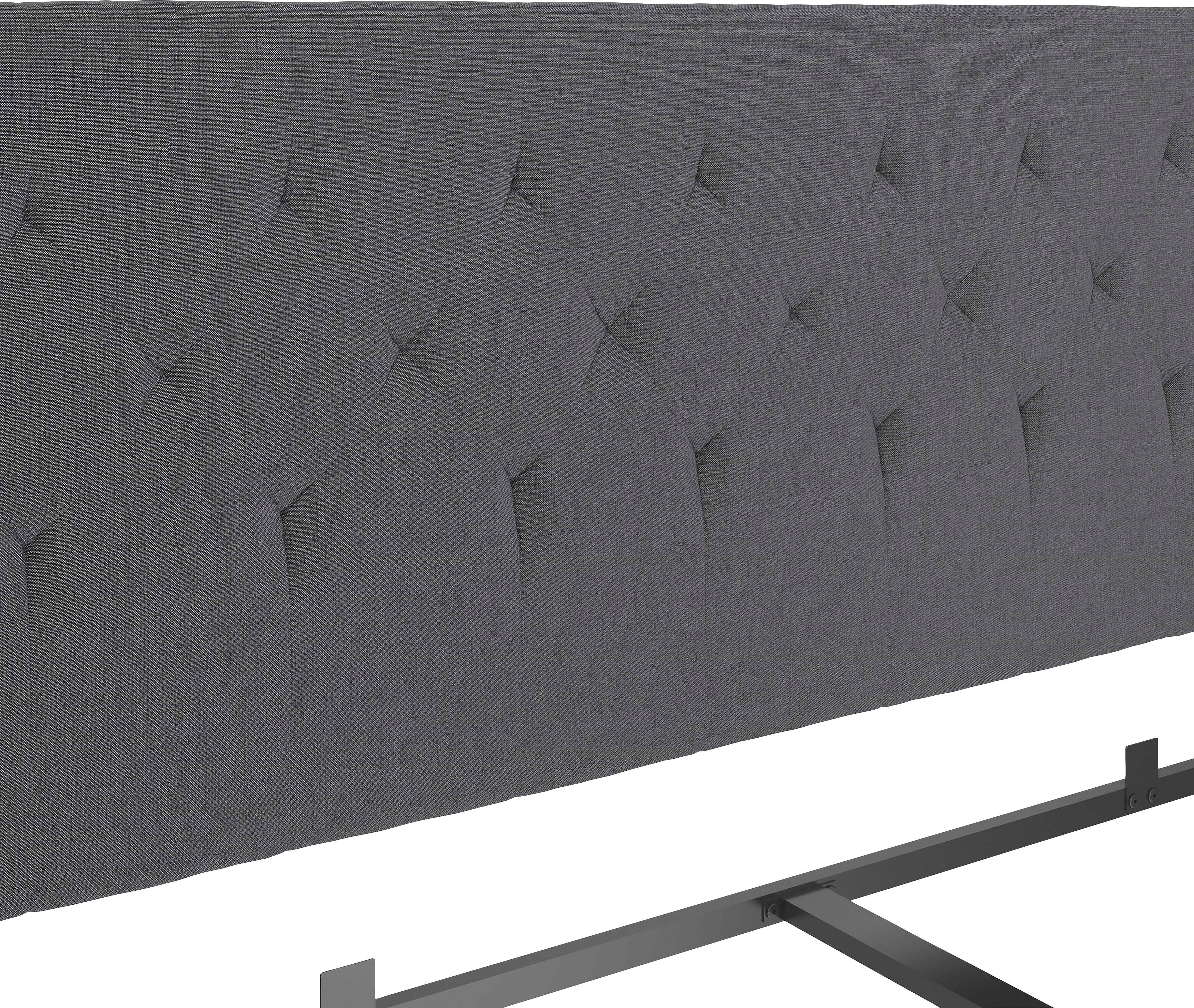 Home affaire Gestoffeerd bed Kempton met ruitencapitonnage, zacht verdikt, ligoppervlak 140x200 of 180x200 cm (1-delig)