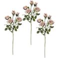 i.ge.a. kunstbloem rozentak set van 3 (3 stuks) roze