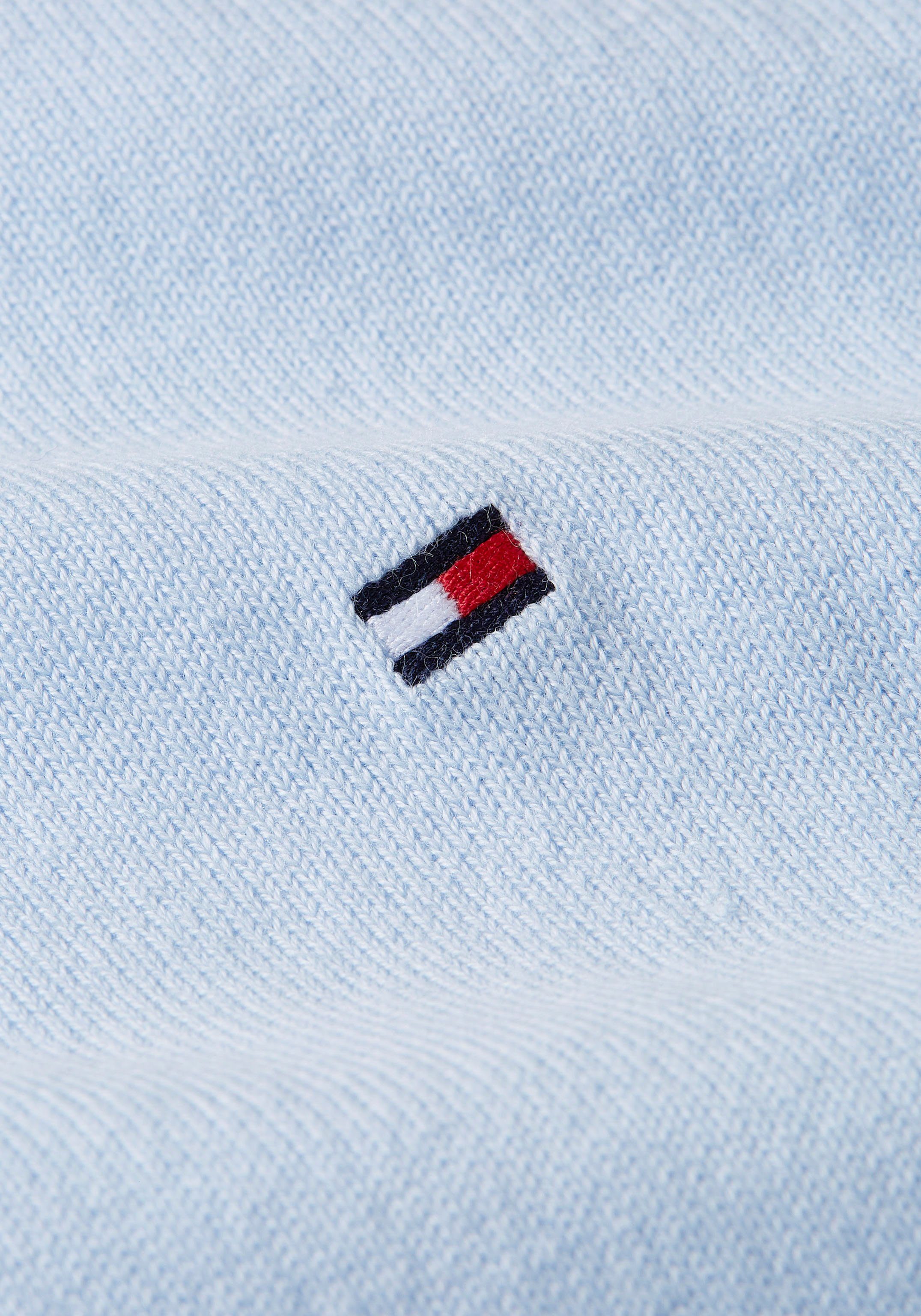 Tommy Hilfiger Gebreide trui CO JERSEY STITCH BOAT-NK SWEATER met -merklabel op de mouw
