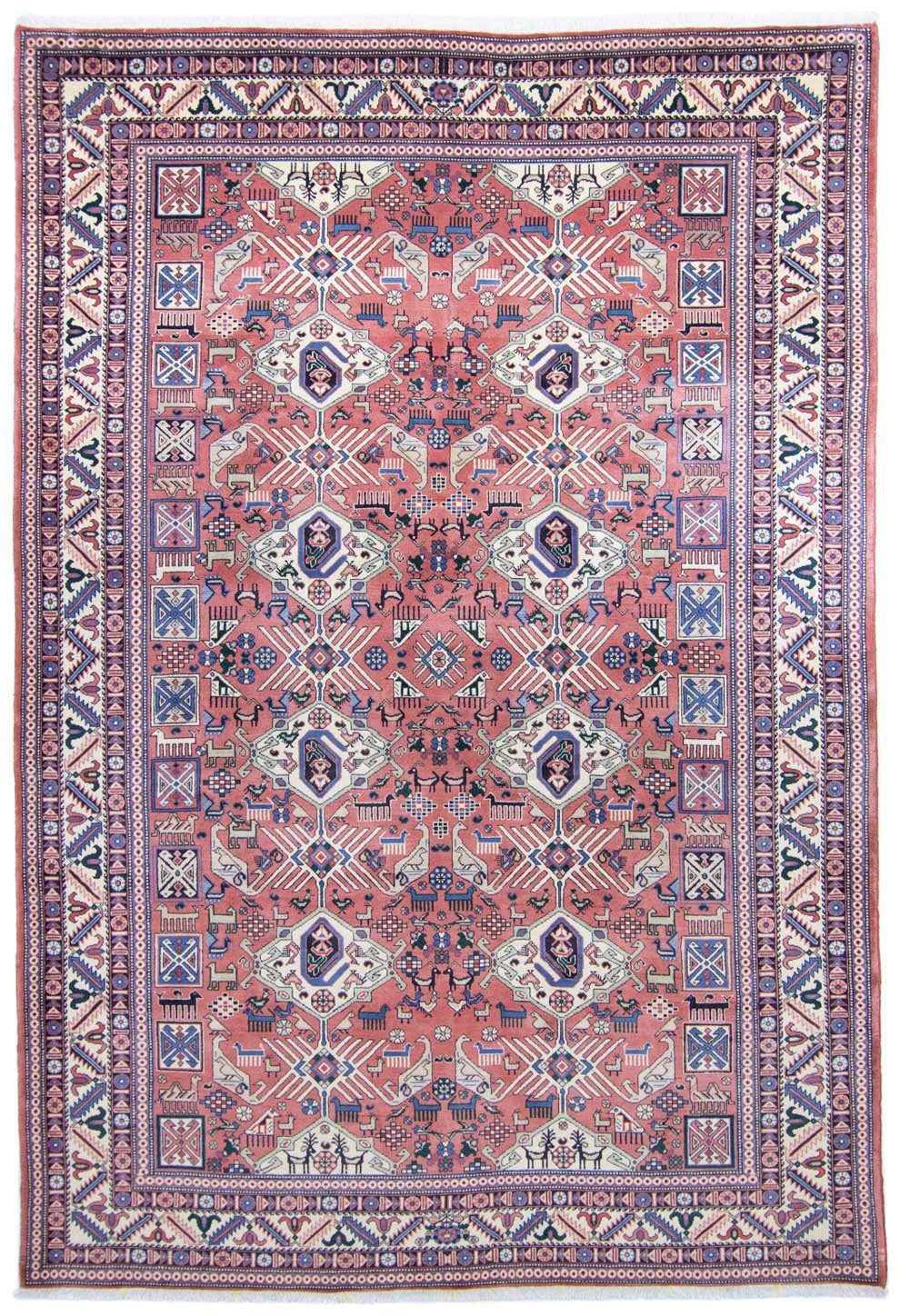 morgenland Wollen kleed Abadeh Nomadisch rosso chiaro 297 x 198 cm Uniek exemplaar met certificaat