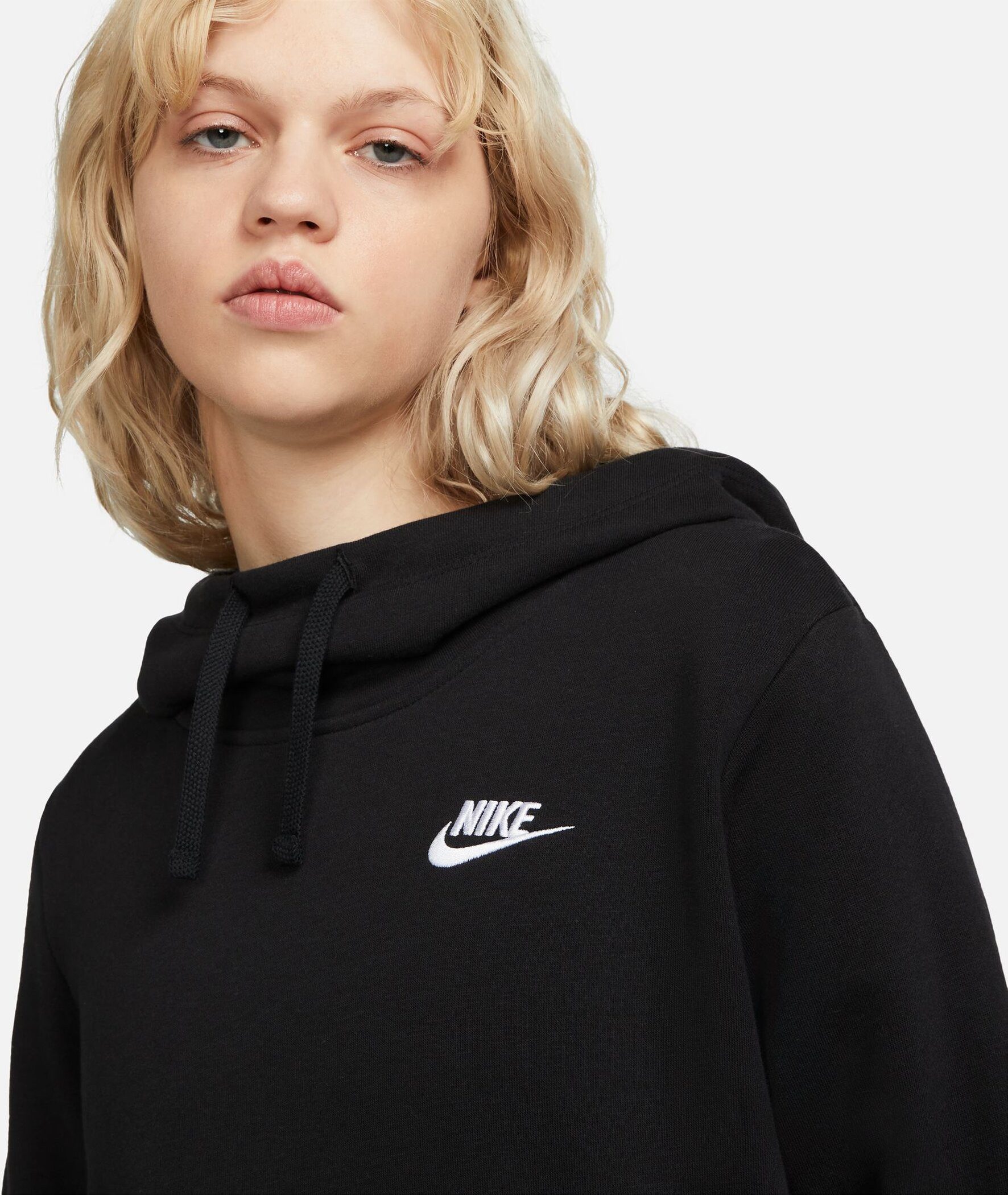 Nike Sportswear Hoodie Club Fleece Women's Funnel Hoodie Dames hoodie van zacht fleece materiaal