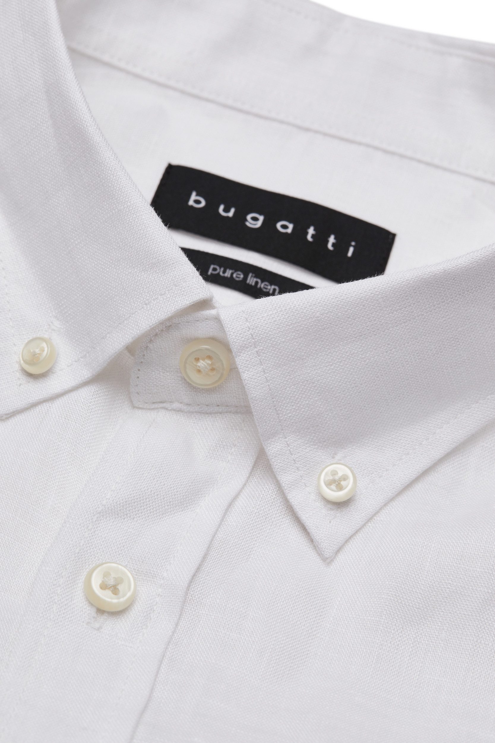 Bugatti Overhemd met korte mouwen van 100% linnen