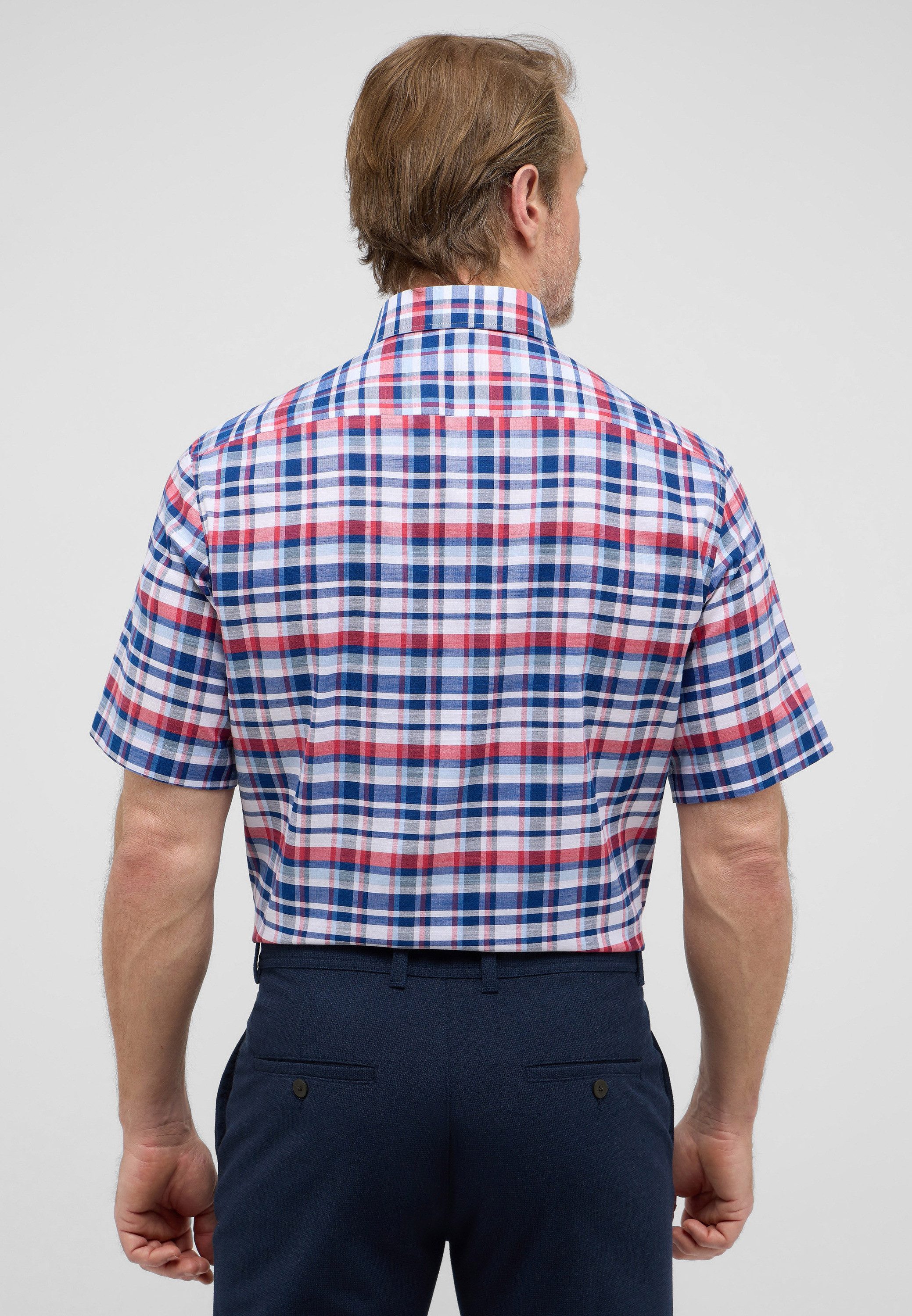 Eterna Overhemd met korte mouwen MODERN FIT EASY IRON (gemakkelijk te strijken)