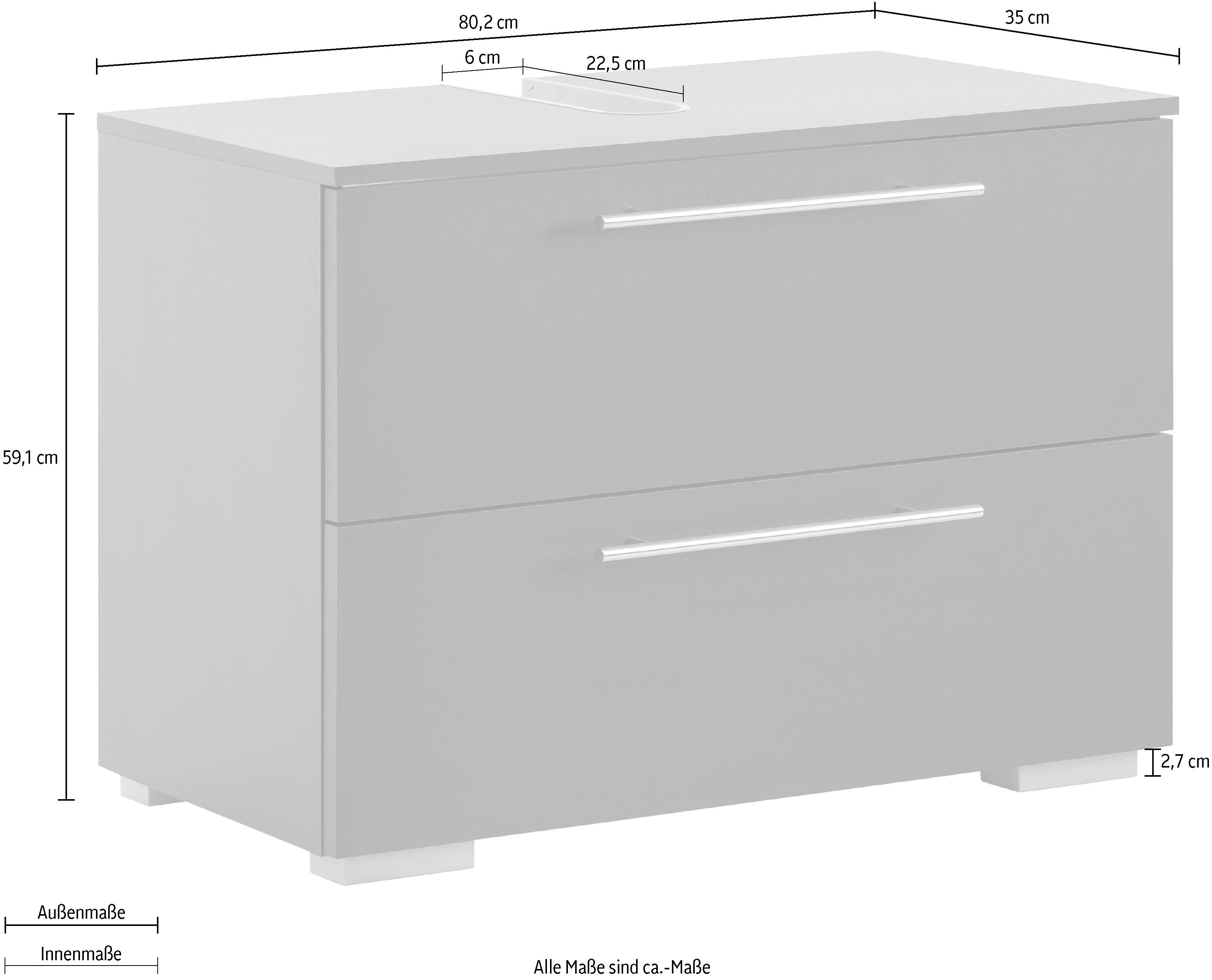 Schildmeyer Wastafelonderkast Carlos Breedte 80 cm