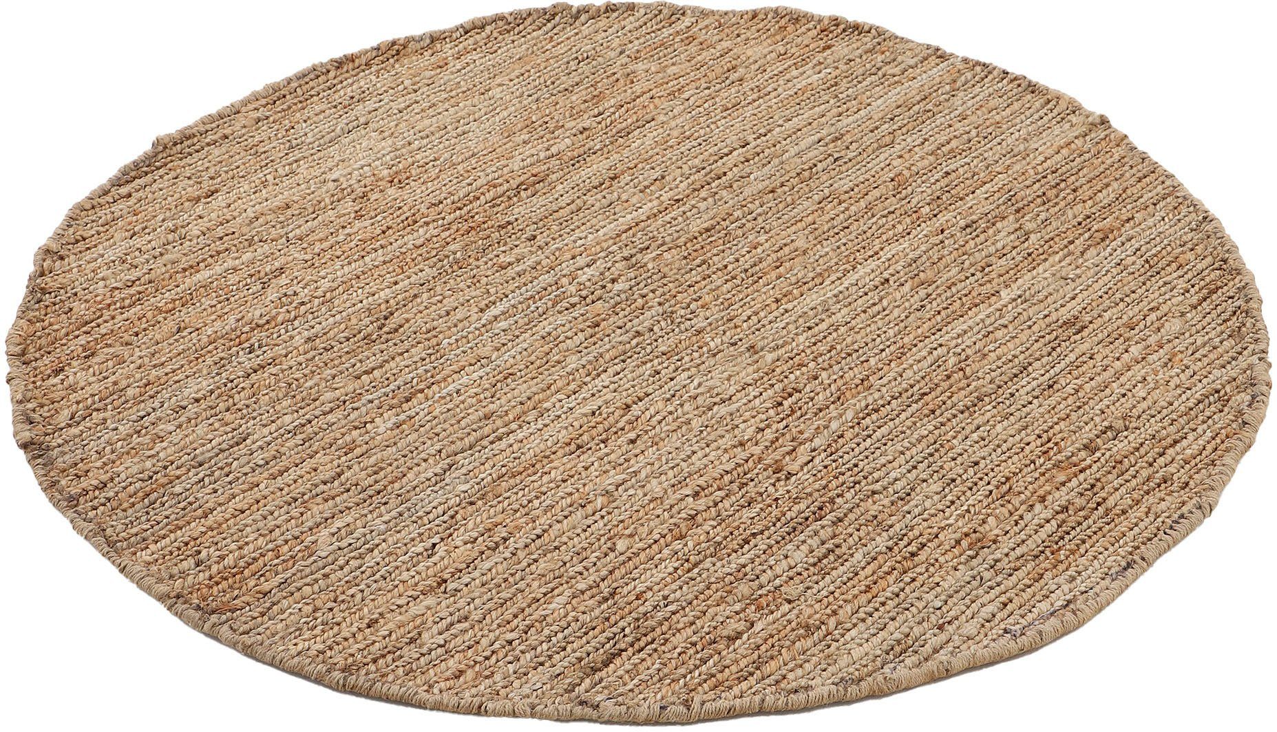 carpetfine Vloerkleed Nala jute tapijt van natuurlijke vezels keerbaar, van 100% jute, in vele maten en modellen, vierkant, rond