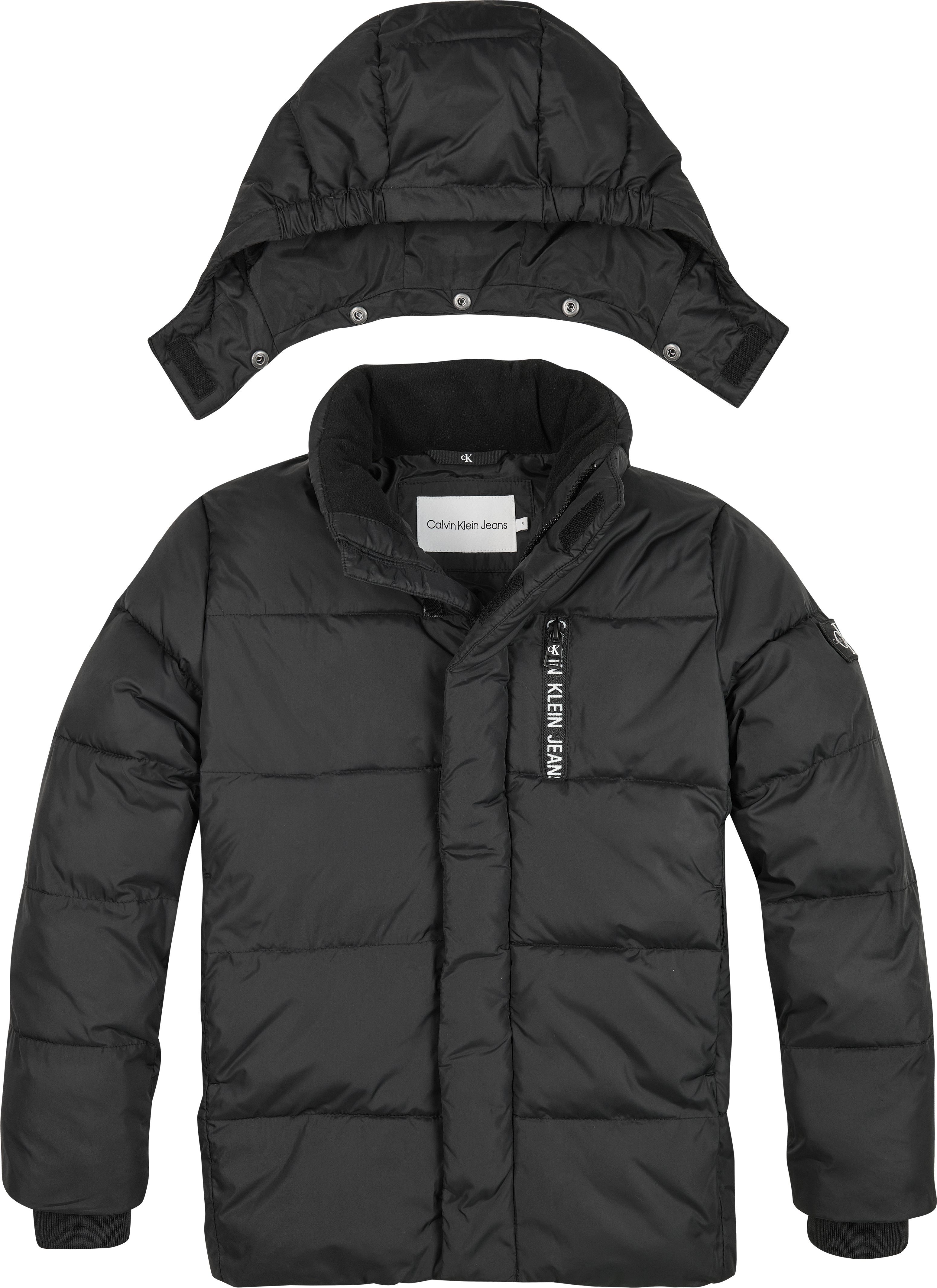 Calvin Klein Winterjack ESSENTIAL PUFFER JACKET voor kinderen tot 16 jaar en calvin klein merklabel