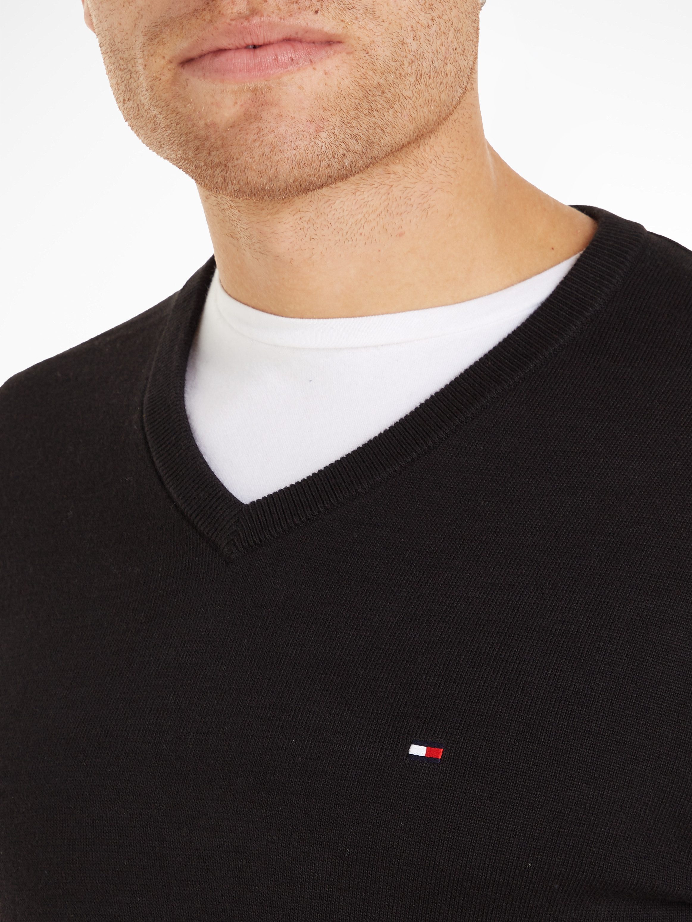 Tommy Hilfiger Gebreide trui ESSENTIAL COTTON V NECK