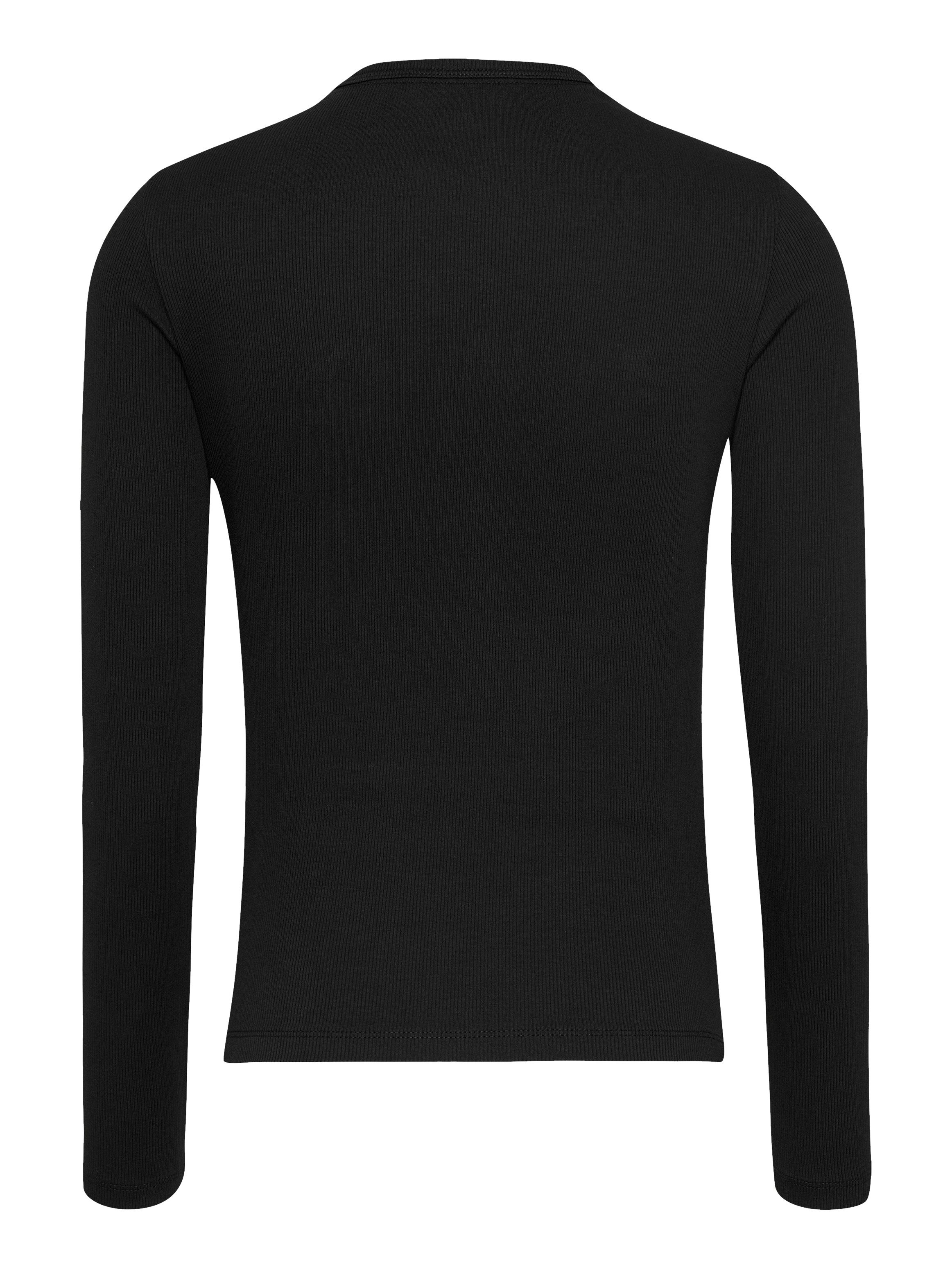 Tommy Jeans Curve Shirt met lange mouwen TJW SLIM LS BADGE TEE EXT in grote maten badge lange mouw