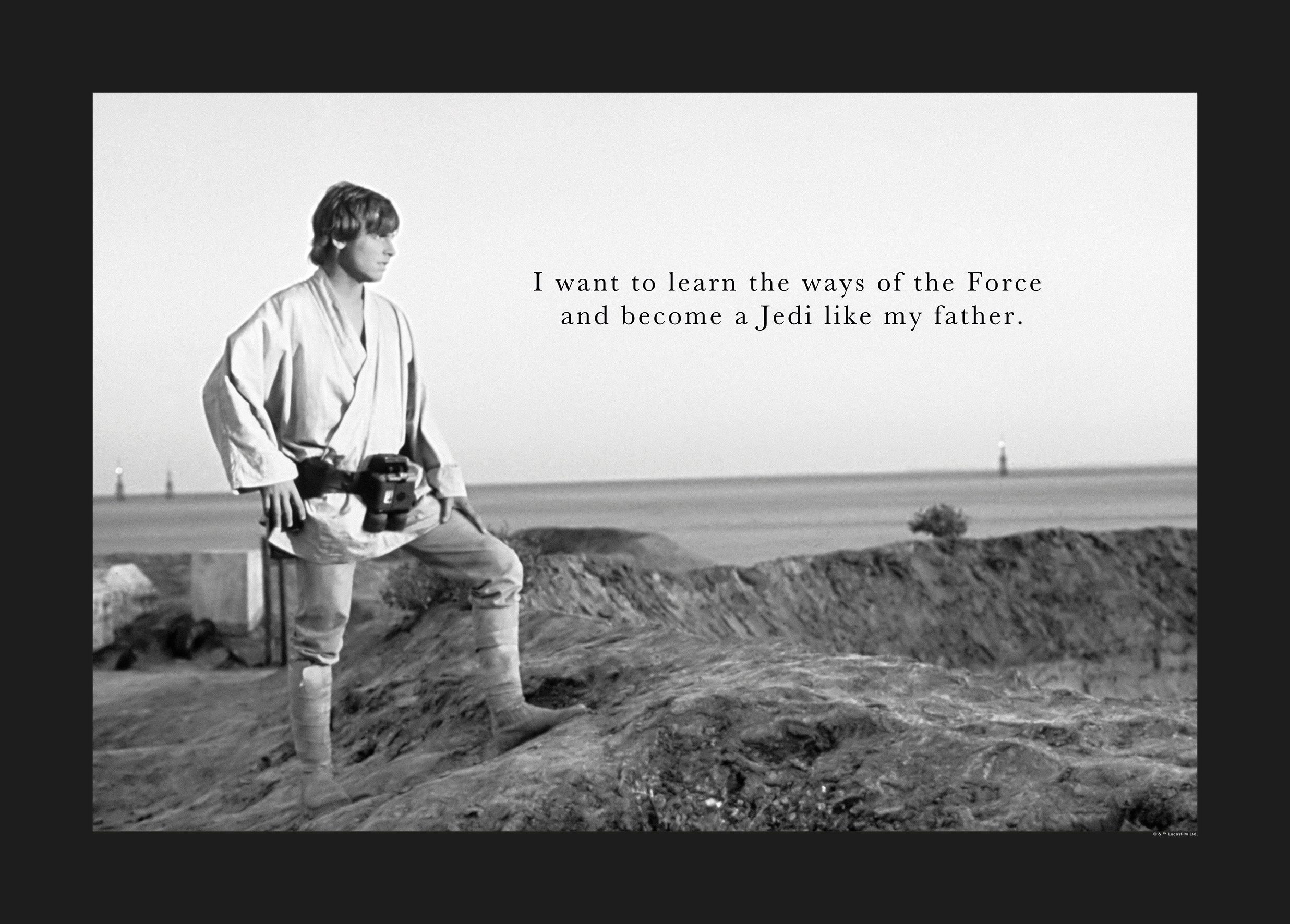 Komar wanddecoratie Star Wars Classic Luke Quote, zonder lijst