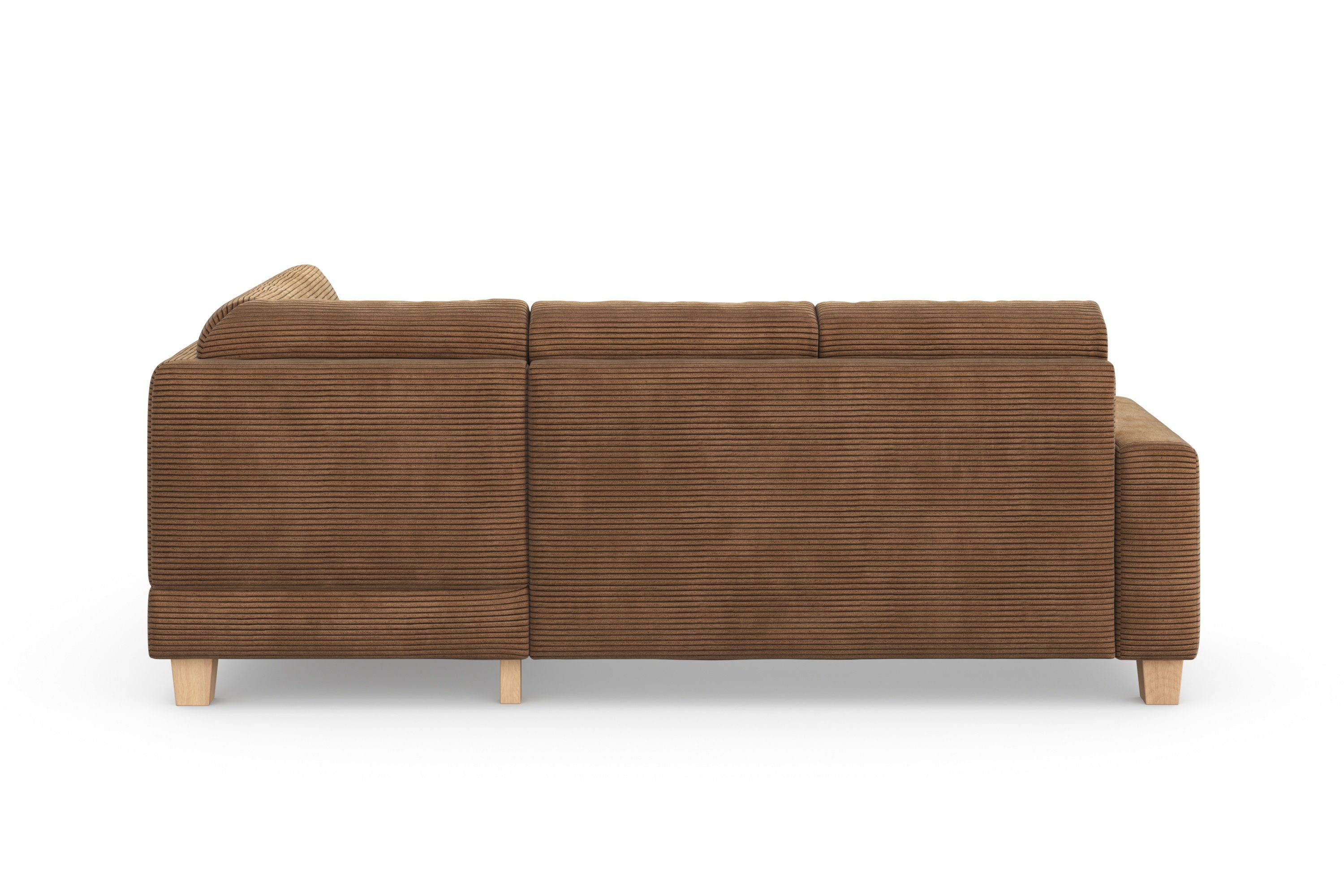 Home affaire Hoekbank Summer L-vorm met ottomane, naar keuze met slaapfunctie en bedkist, cordbekleding