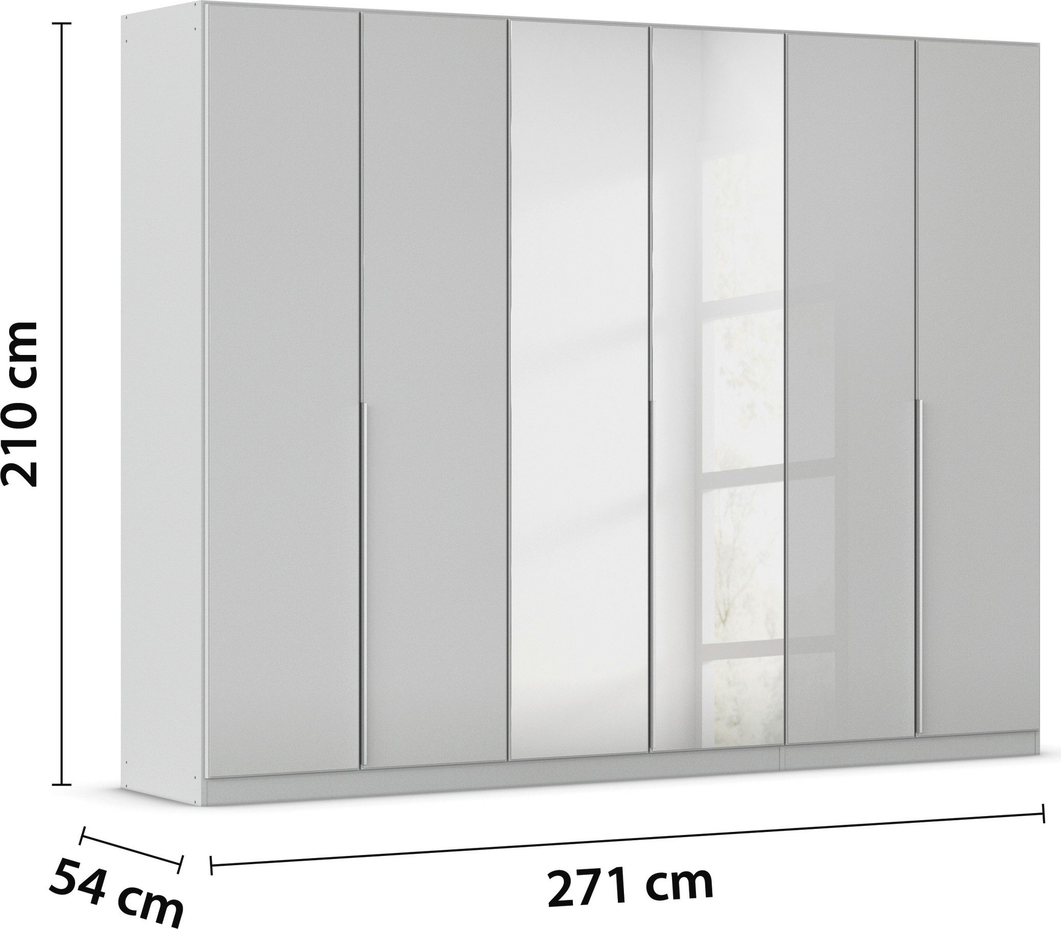 rauch Draaideurkast Kledingkasten kast garderobe AGORDO met glazen front doordachte binnenuitrusting, in 6 breedtes en 2 hoogtes made in germany