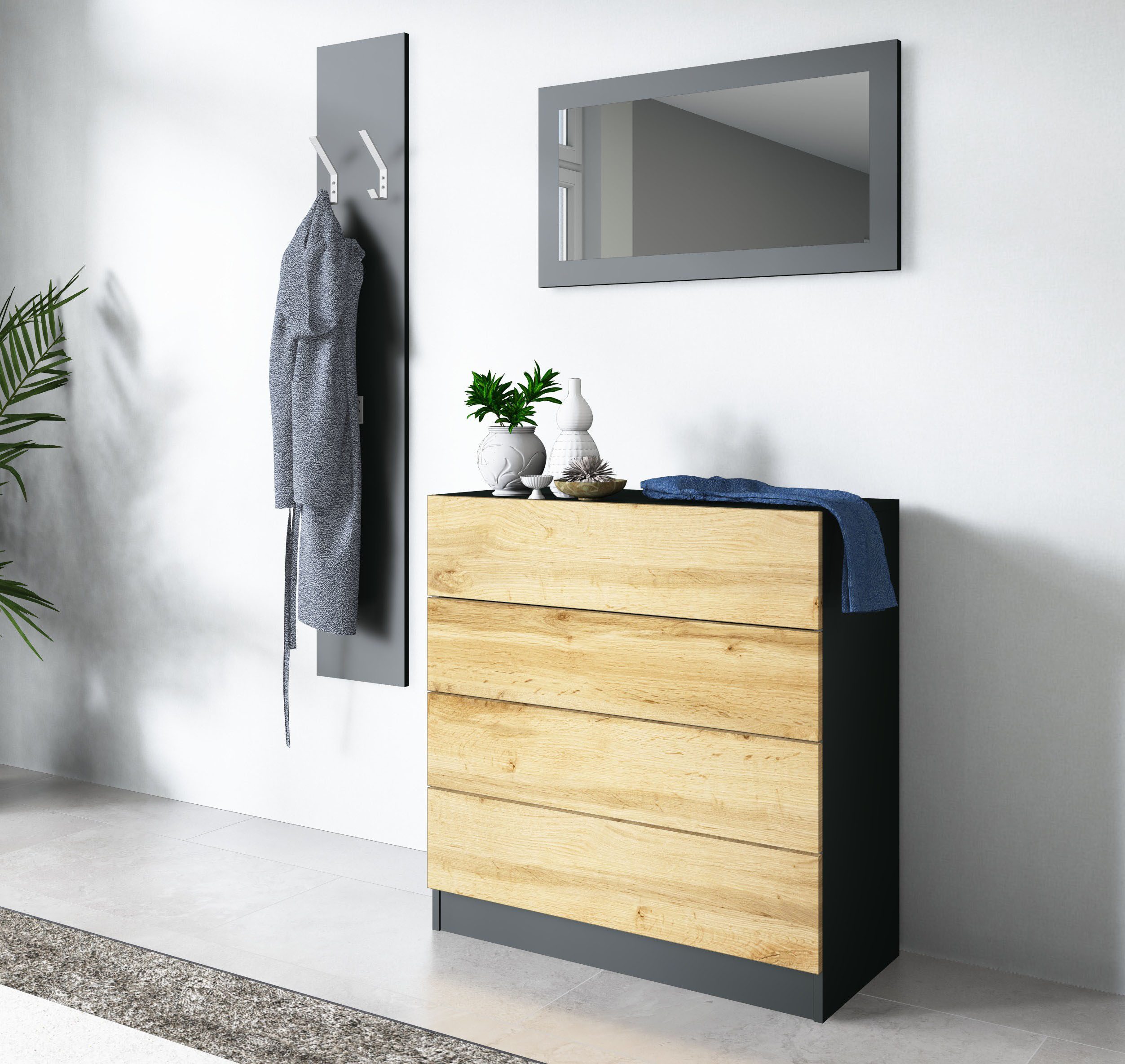 borchardt Möbel Halmeubelset Vaasa 3 met push to open functie (set, 3-delig)