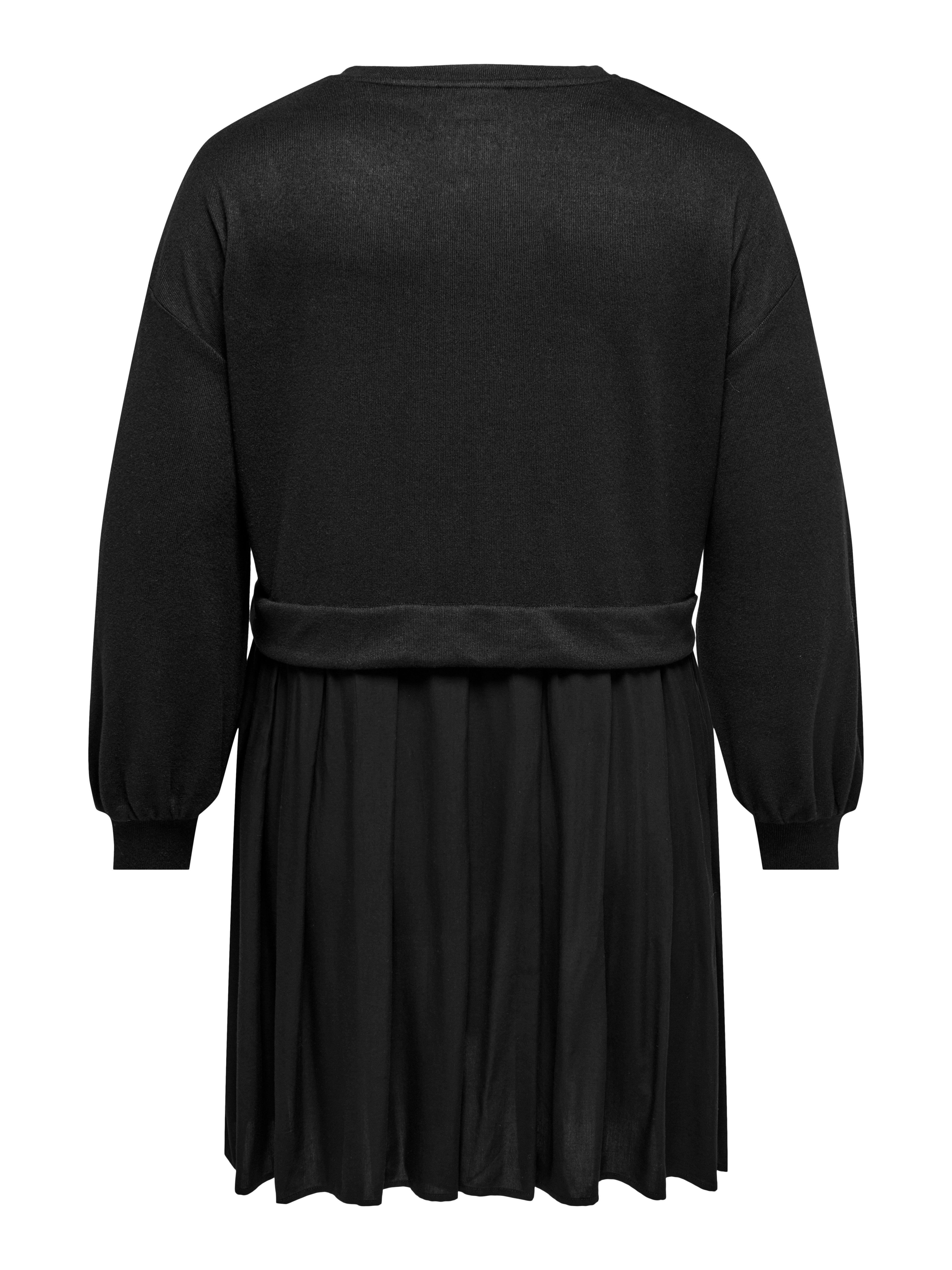 ONLY CARMAKOMA Jerseyjurk CARUMA ALBA L/S MIX KNEE DRESS JRS