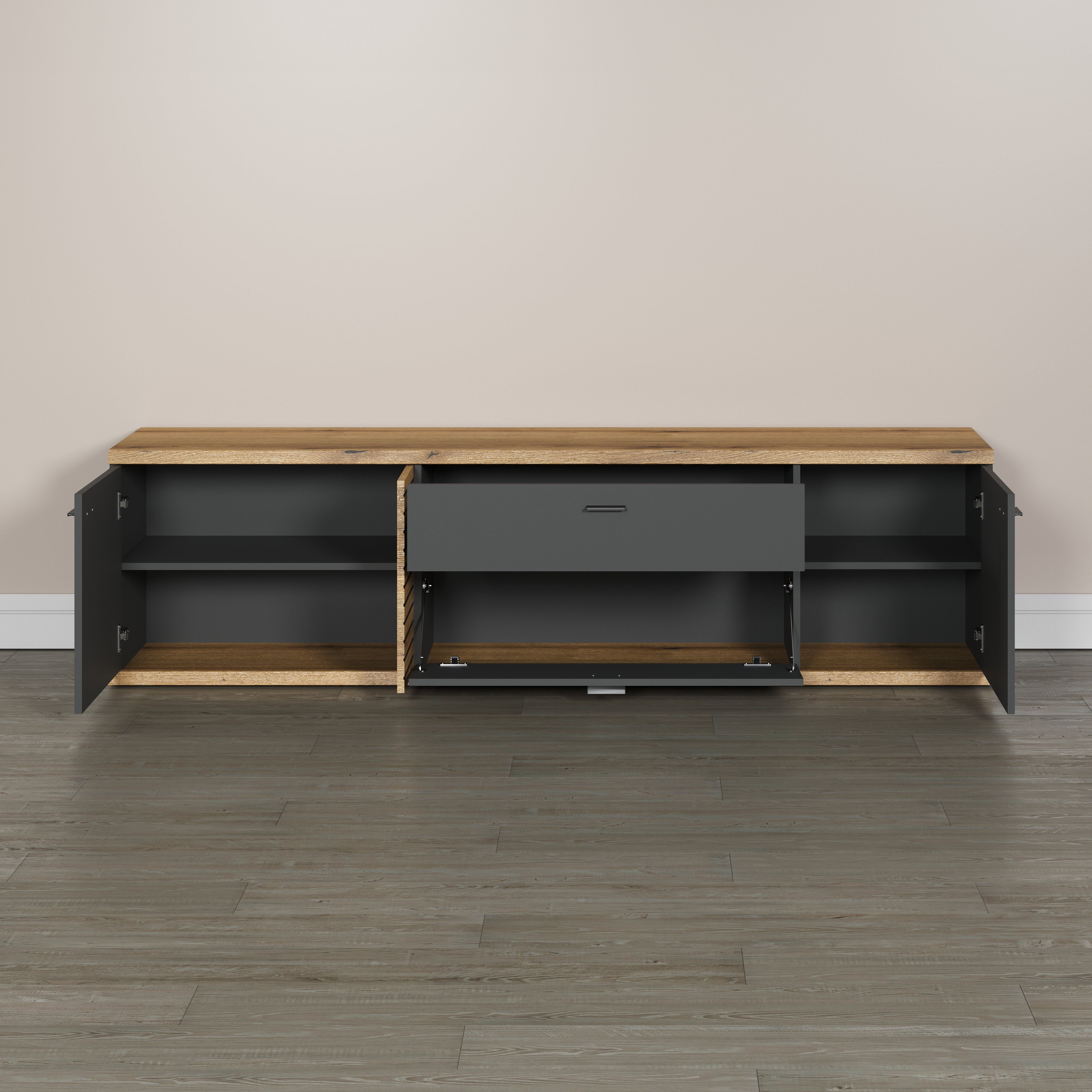 INOSIGN Tv-meubel Galway TV-kast TV-lowboard in modern ontwerp, breedte 202 cm