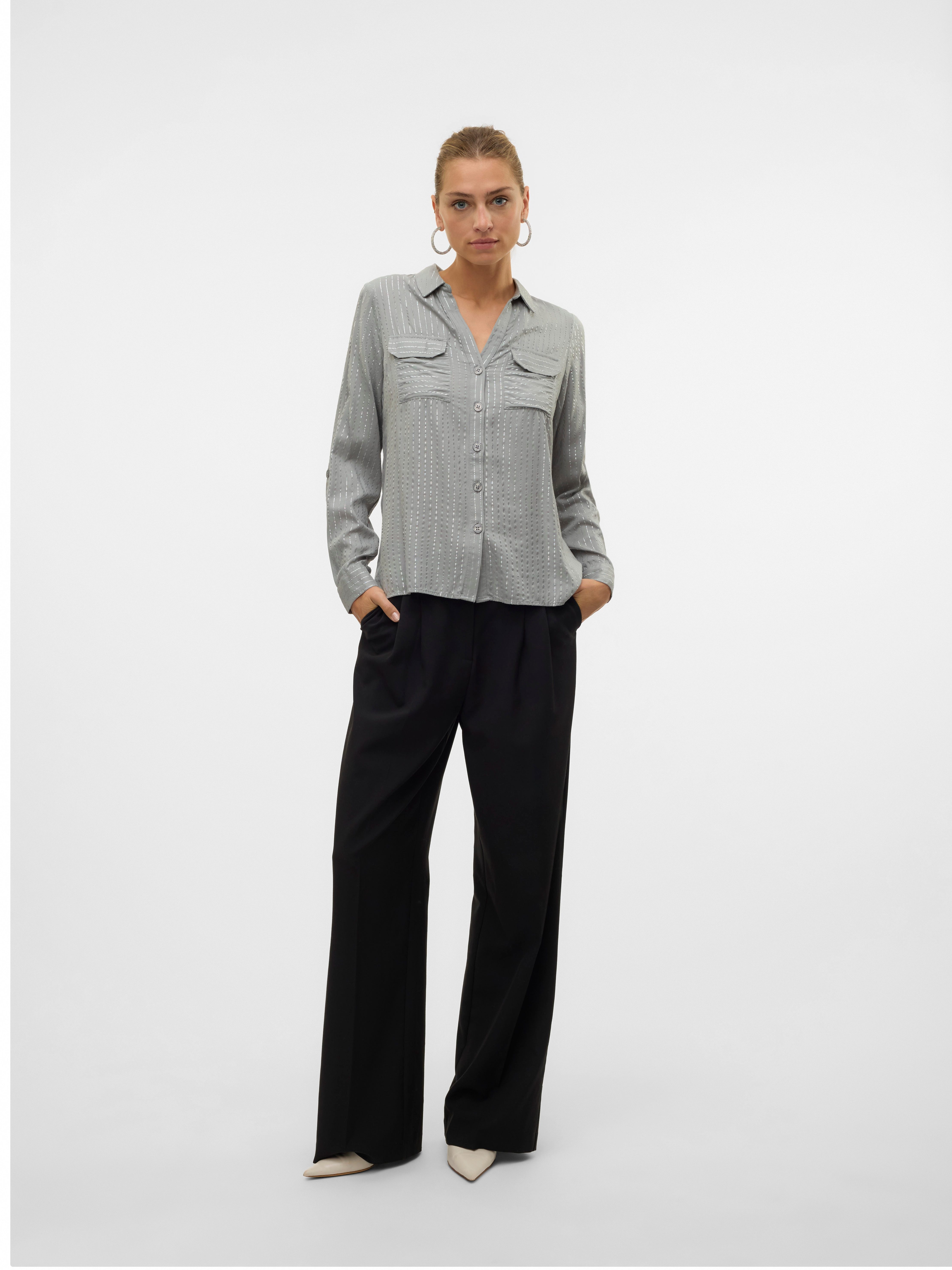 Vero Moda Overhemdblouse VMBUMPY LS GLITTER SHIRT WVN GA NOOS