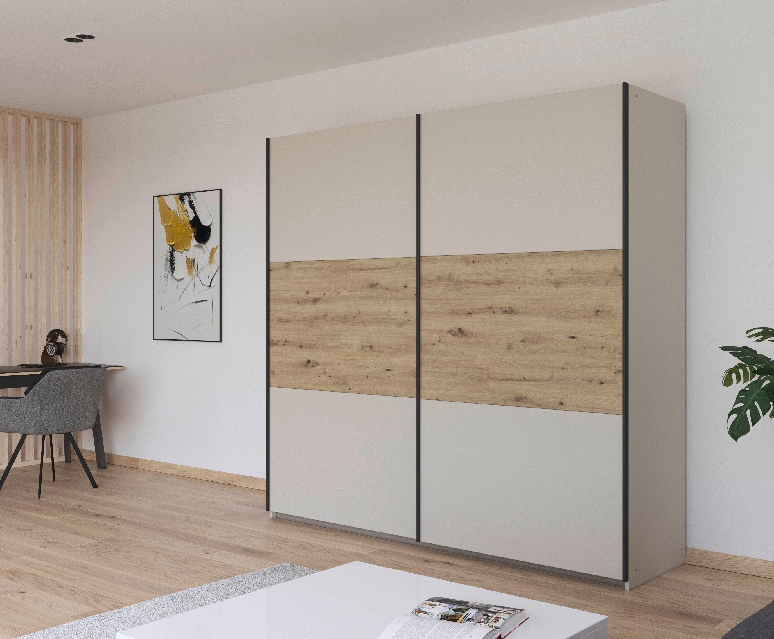 rauch Zweefdeurkast Kledingkast kast garderobe garderobekast waskast NEO met een royale opbergruimte en vele verschillende kleurencombinaties