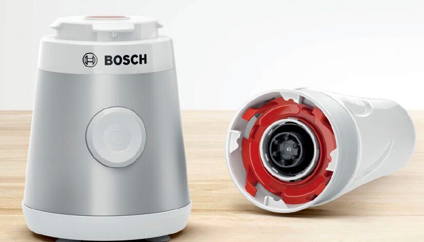 BOSCH Blender MMB2111T Mini, VitaPower Serie 2 ToGo fles van Tritan, drinkdeksel, 4 messen, Made in Europe