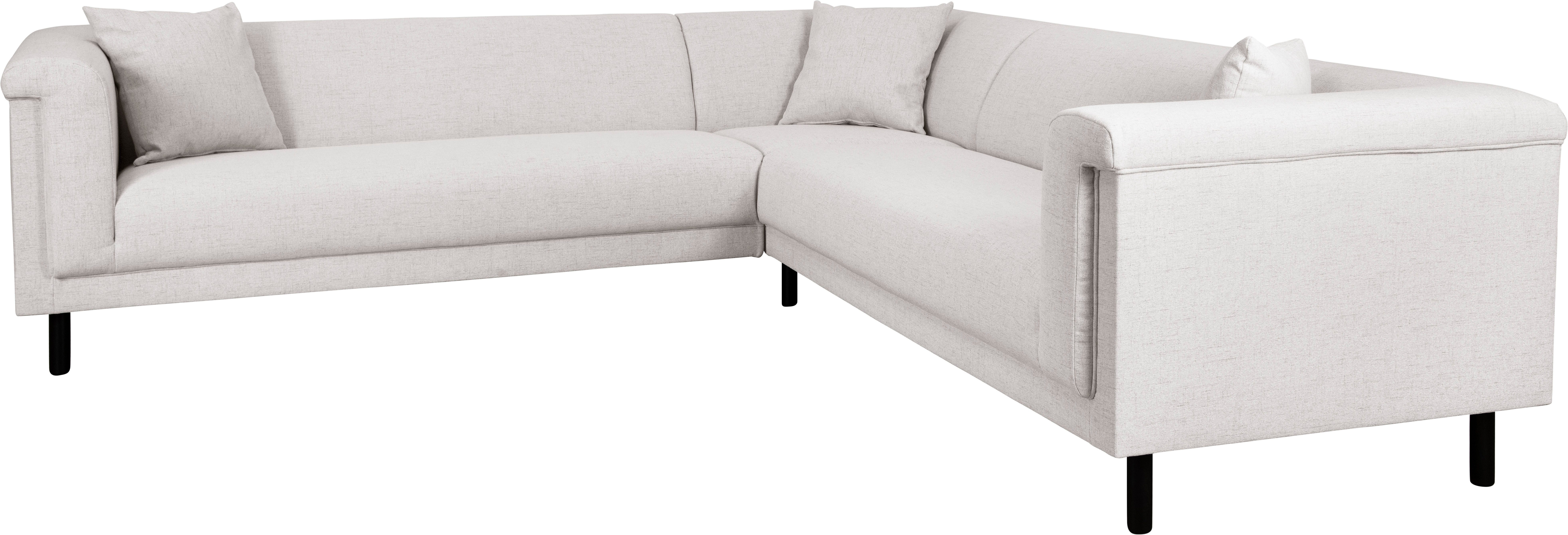 INOSIGN Hoekbank AGNIA L-vorm BxDxH: 244x244x71 cm incl. sierkussen, gelijkbenig, ook in cord