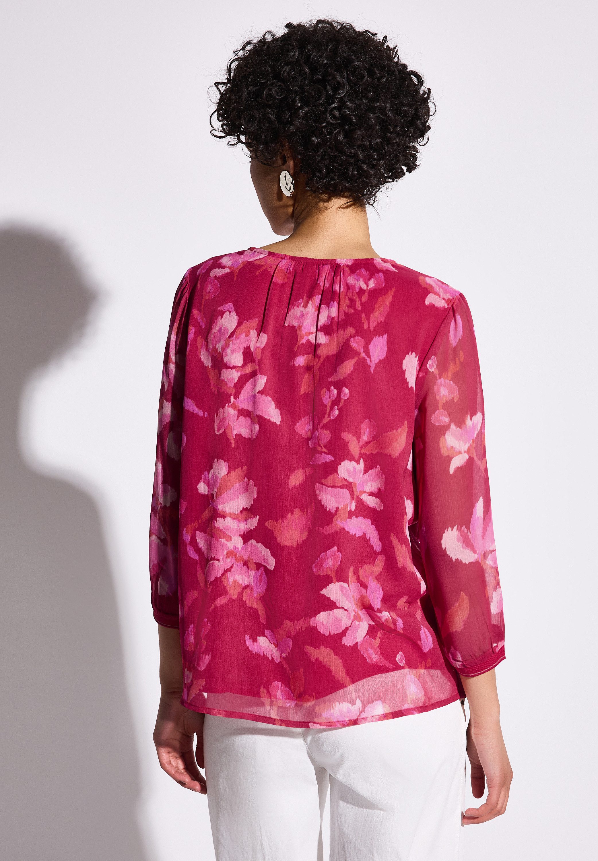 STREET ONE Chiffon blouse met print all-over
