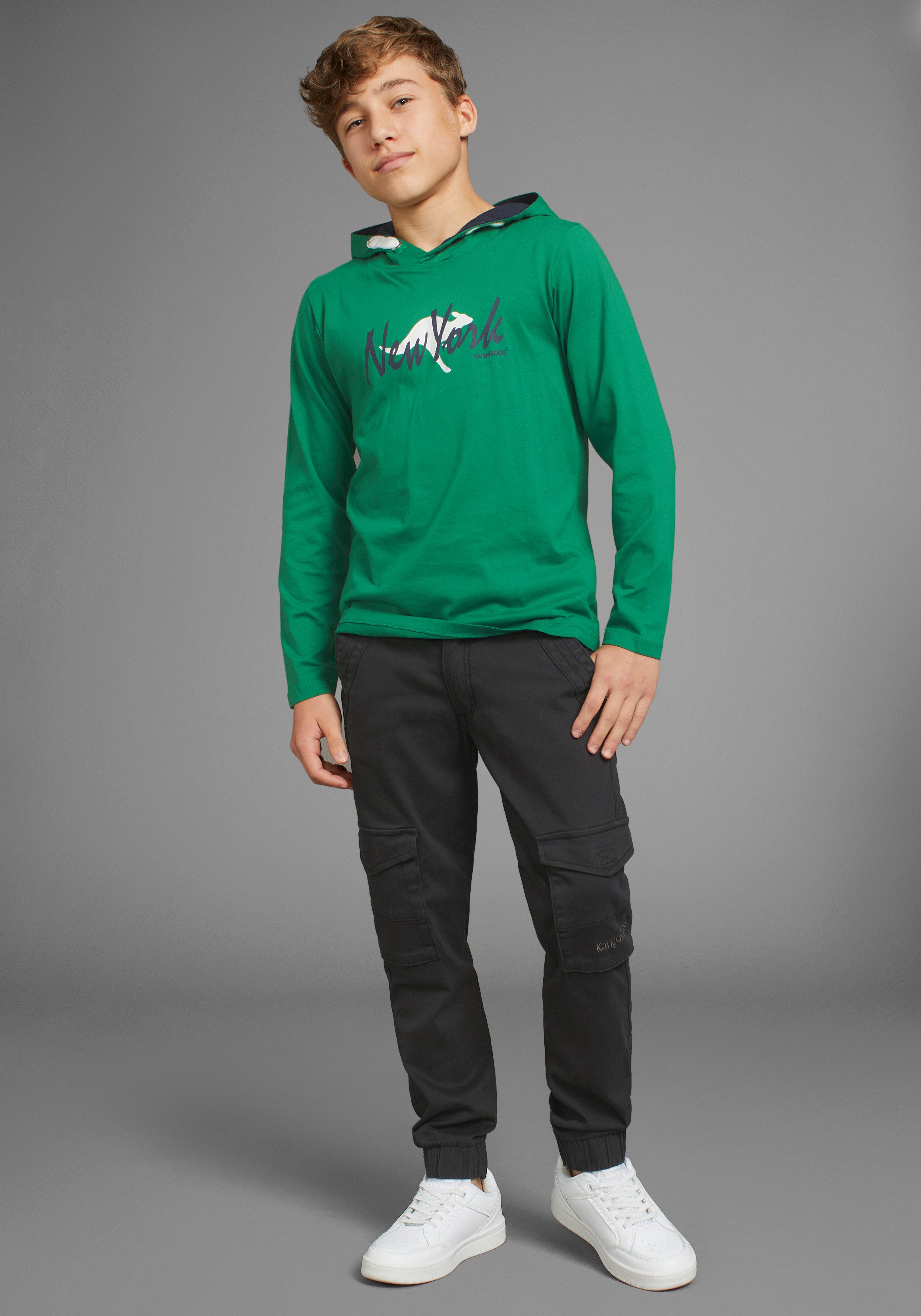 KangaROOS Capuchonshirt Logoprint voor de sportieve look