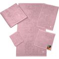 ross waslapje vita met geborduurd ross-embleem (6-delig) roze