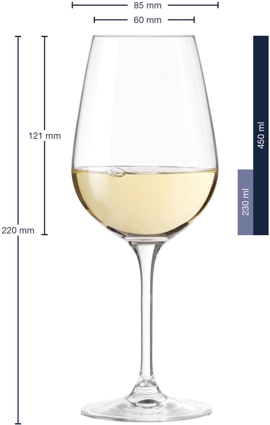 LEONARDO Wittewijnglas Tivoli (set, 6-delig)